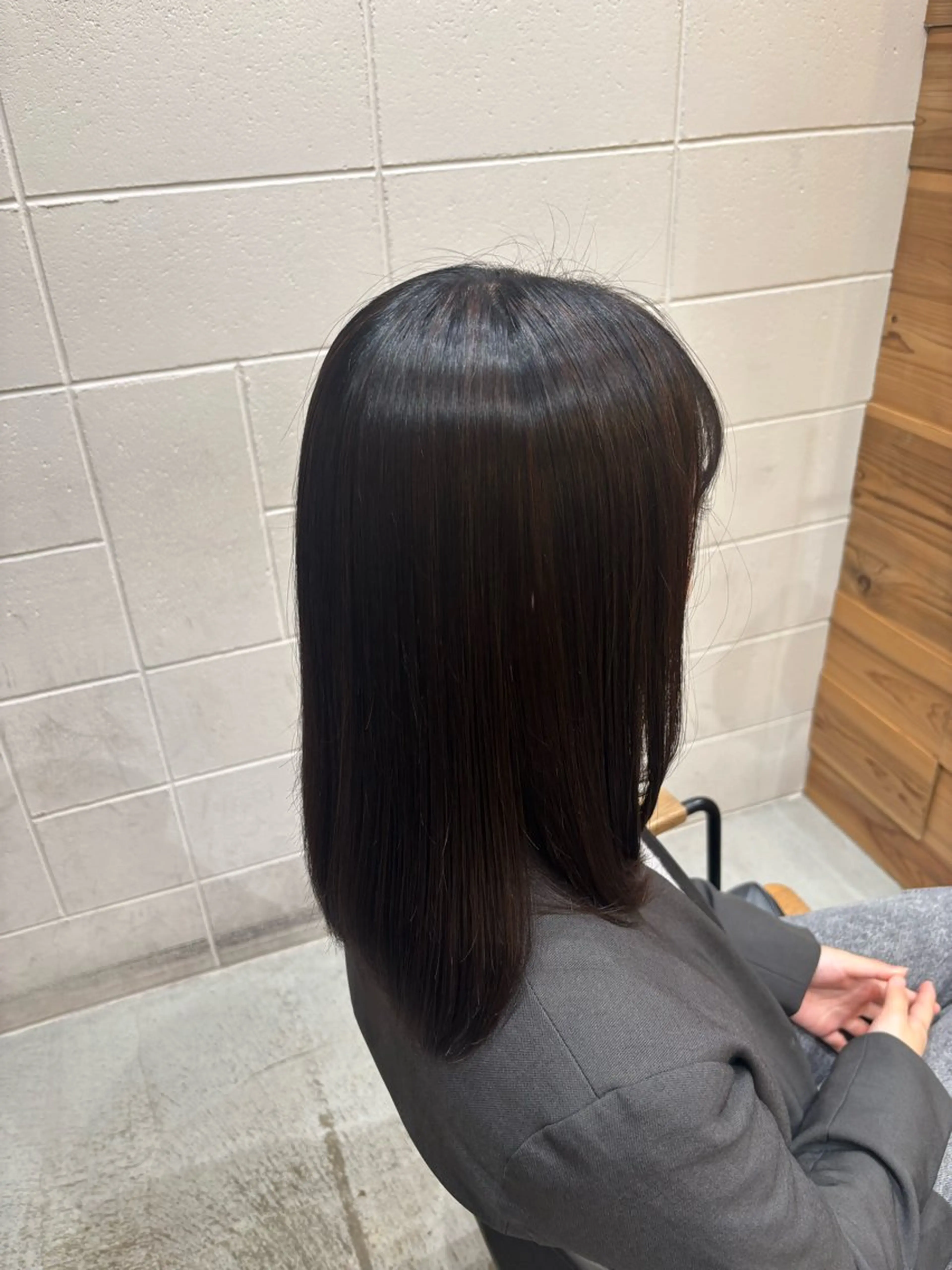 ミディアム ハイライト カット ヘアカラー トリートメント 咲月/モード風/ボブ /ナチュラルカラーのヘアスタイル