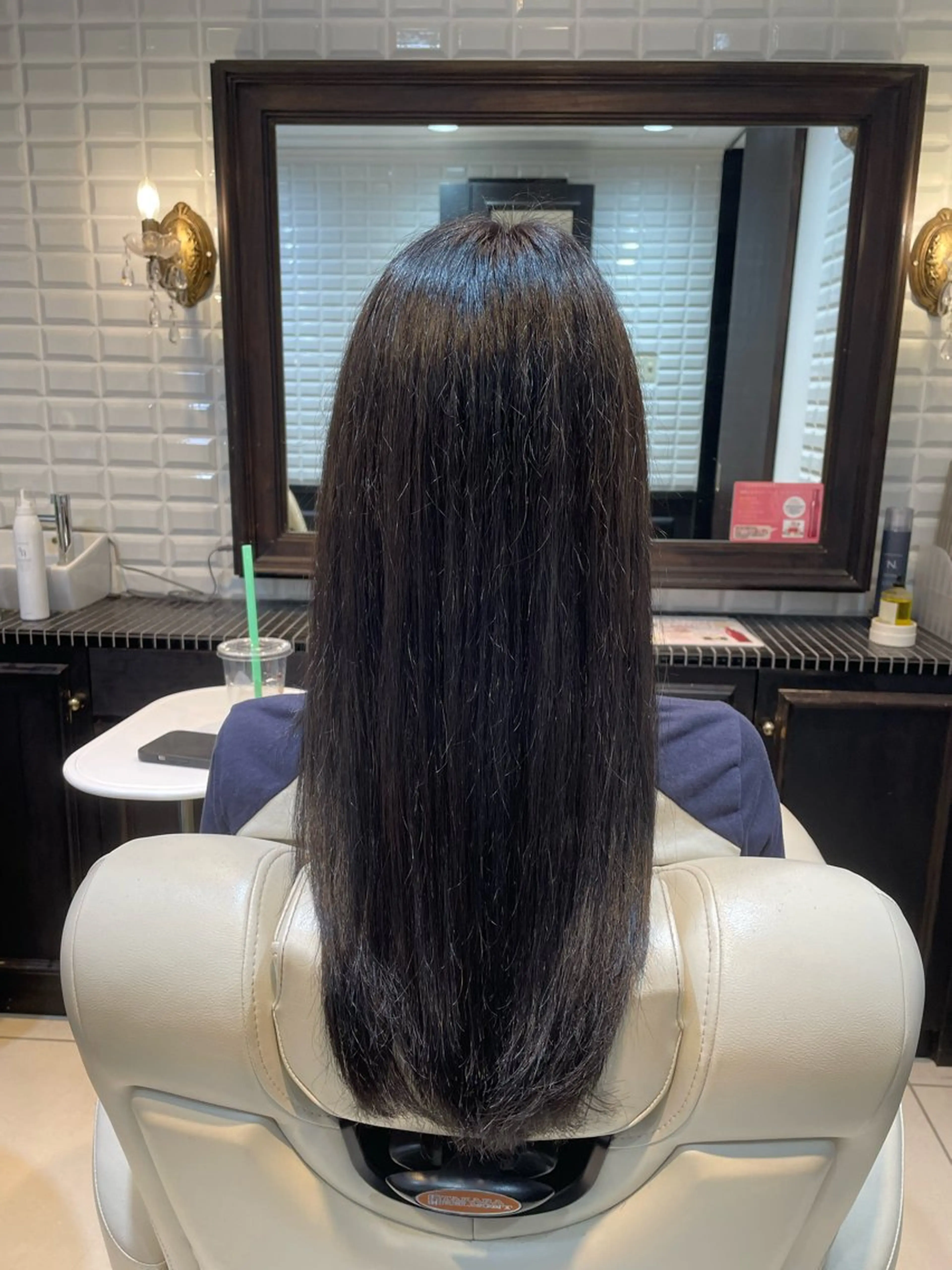 ロング カラー 波巻き、ツイスト パーマモデル募集中のヘアスタイル