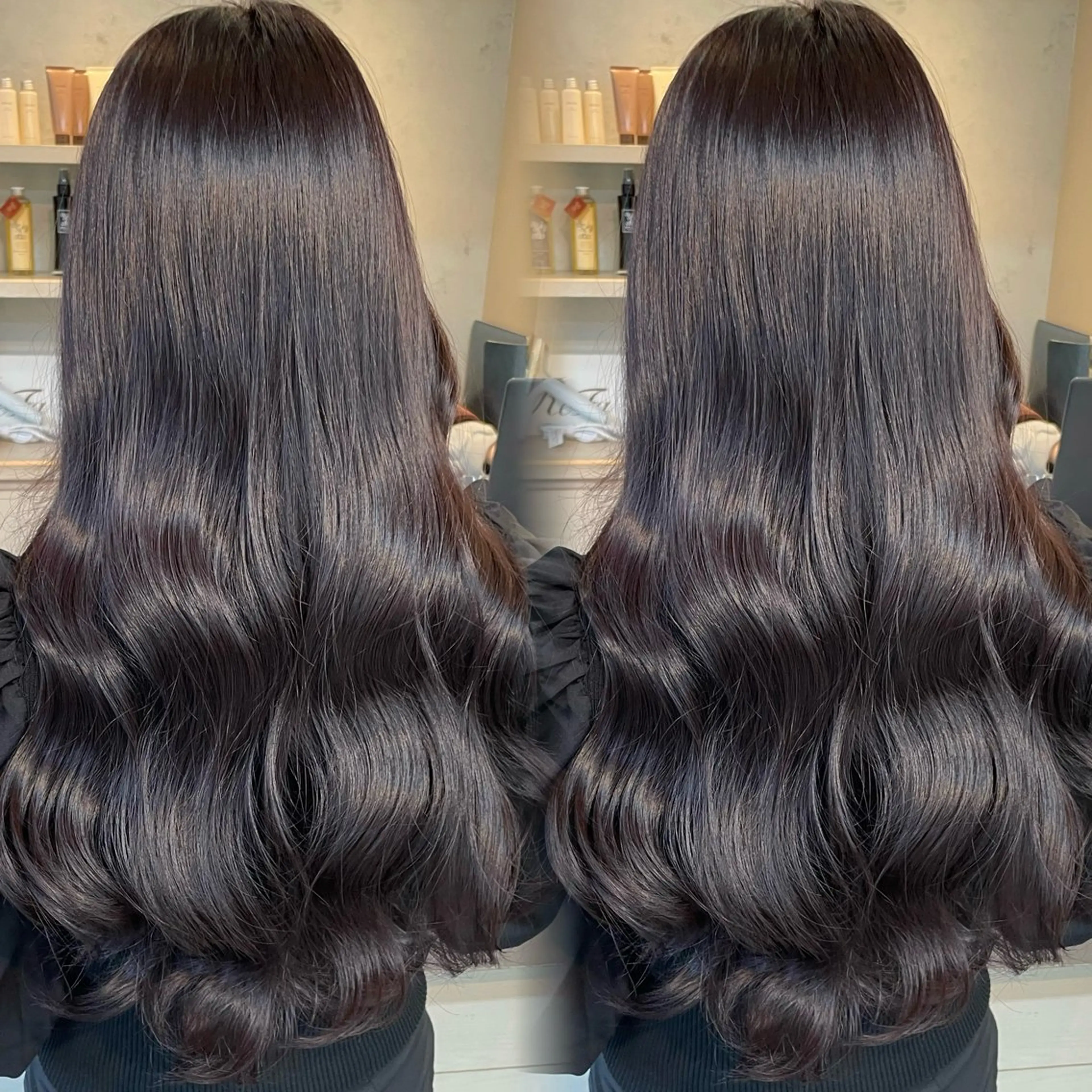 ロング カラー カット ヘアカラー トリートメント kana ブリーチなしカラー✨のヘアスタイル