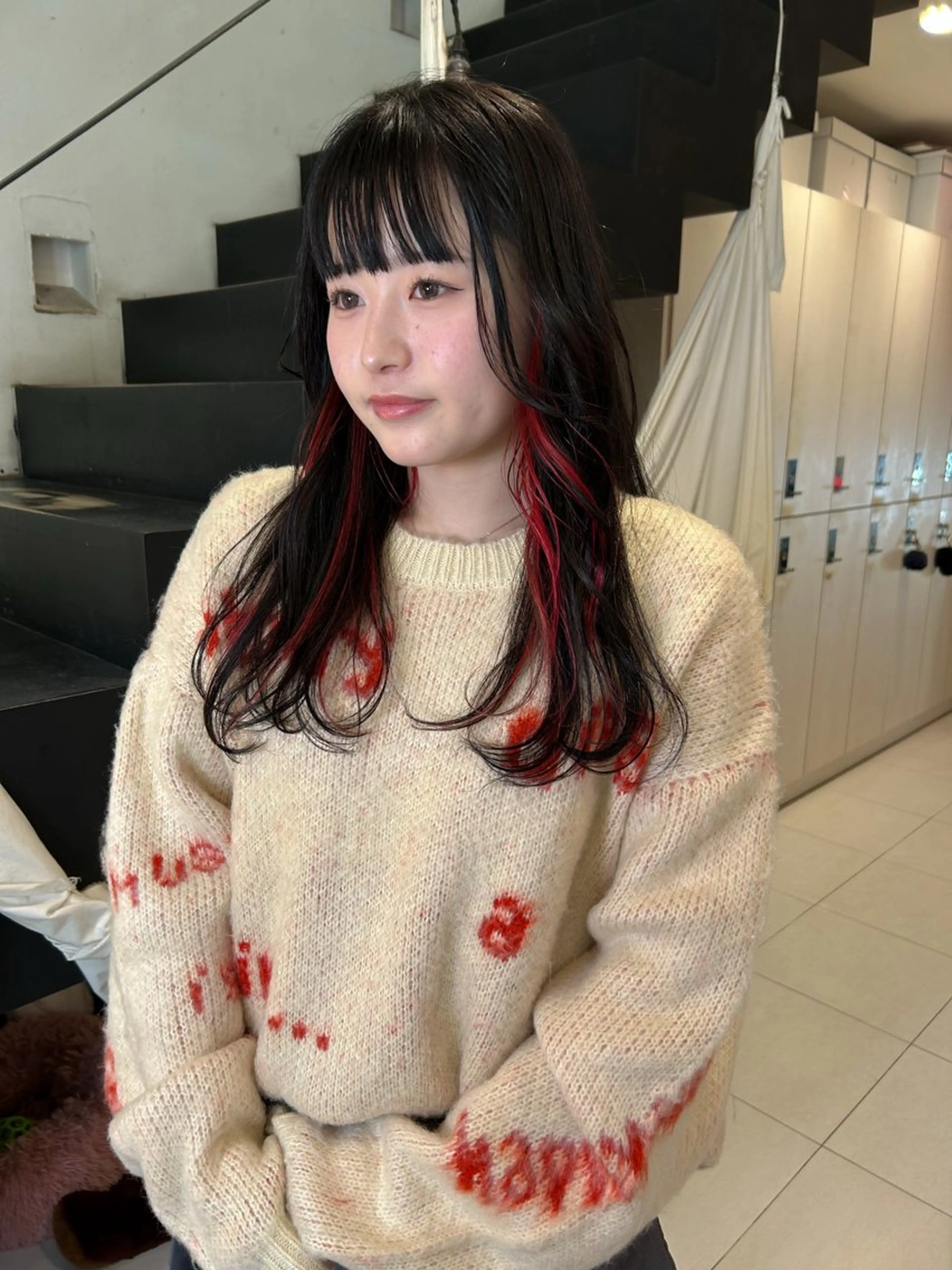 セミロング ヘアカラー RINKA 岡崎美容室のヘアスタイル