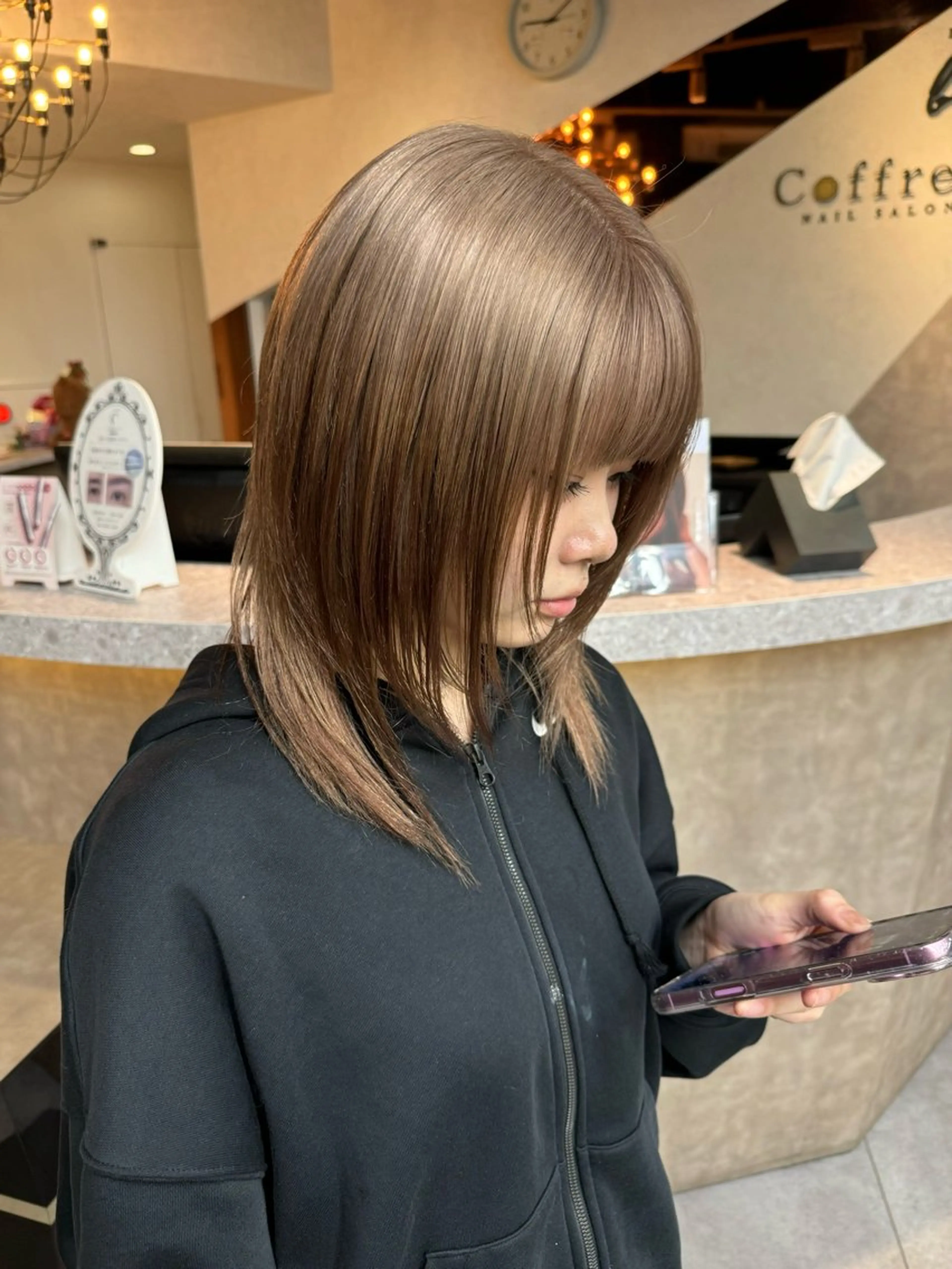 ミディアム ヘアカラー トリートメント reira/堀江 /似合わせカットのヘアスタイル