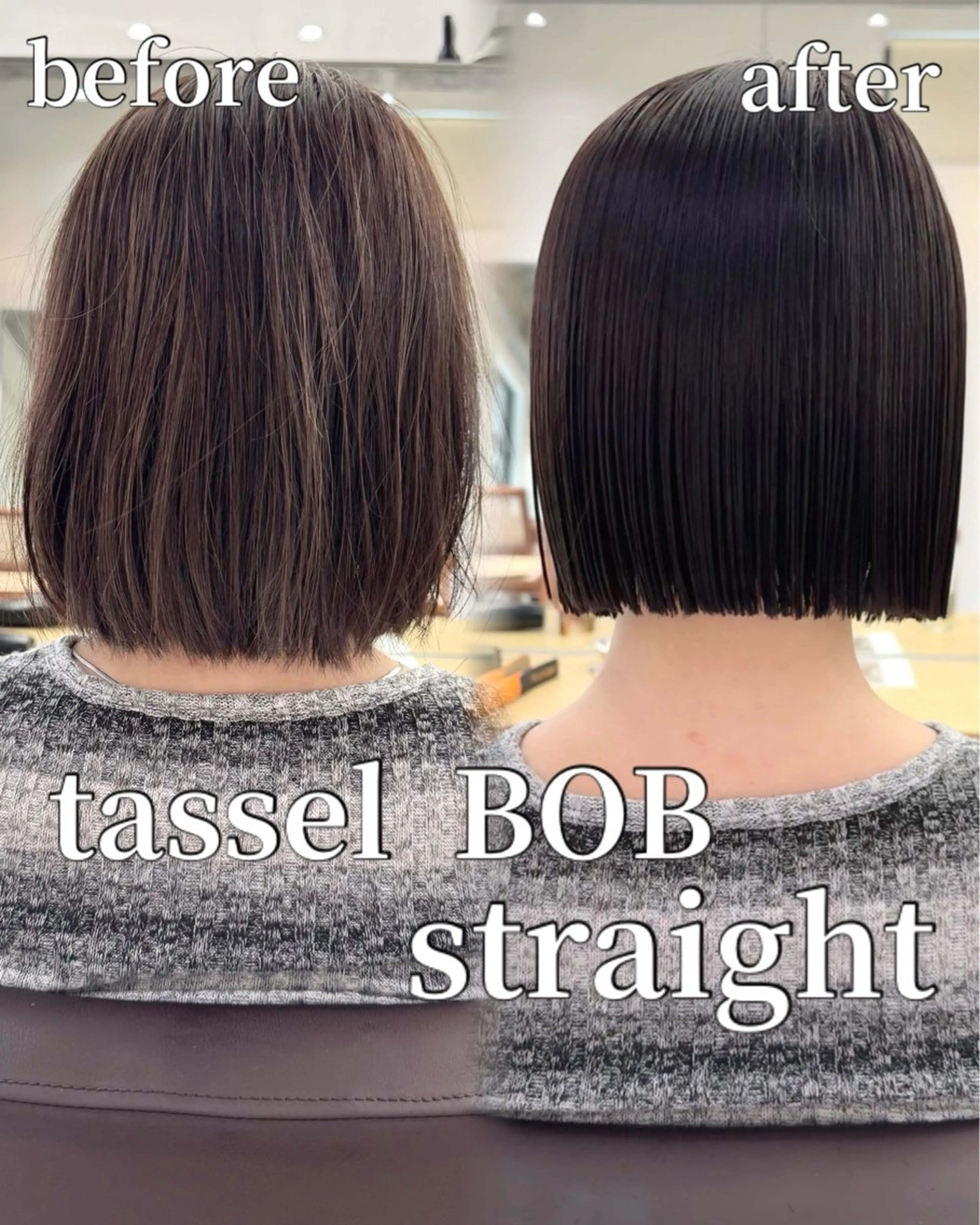 ショート ボブ 顔まわりレイヤー 顔周りカット レイヤーカット 外ハネヘア カット ヘアカラー トリートメント タッセルボブ /DAIKIのヘアスタイル