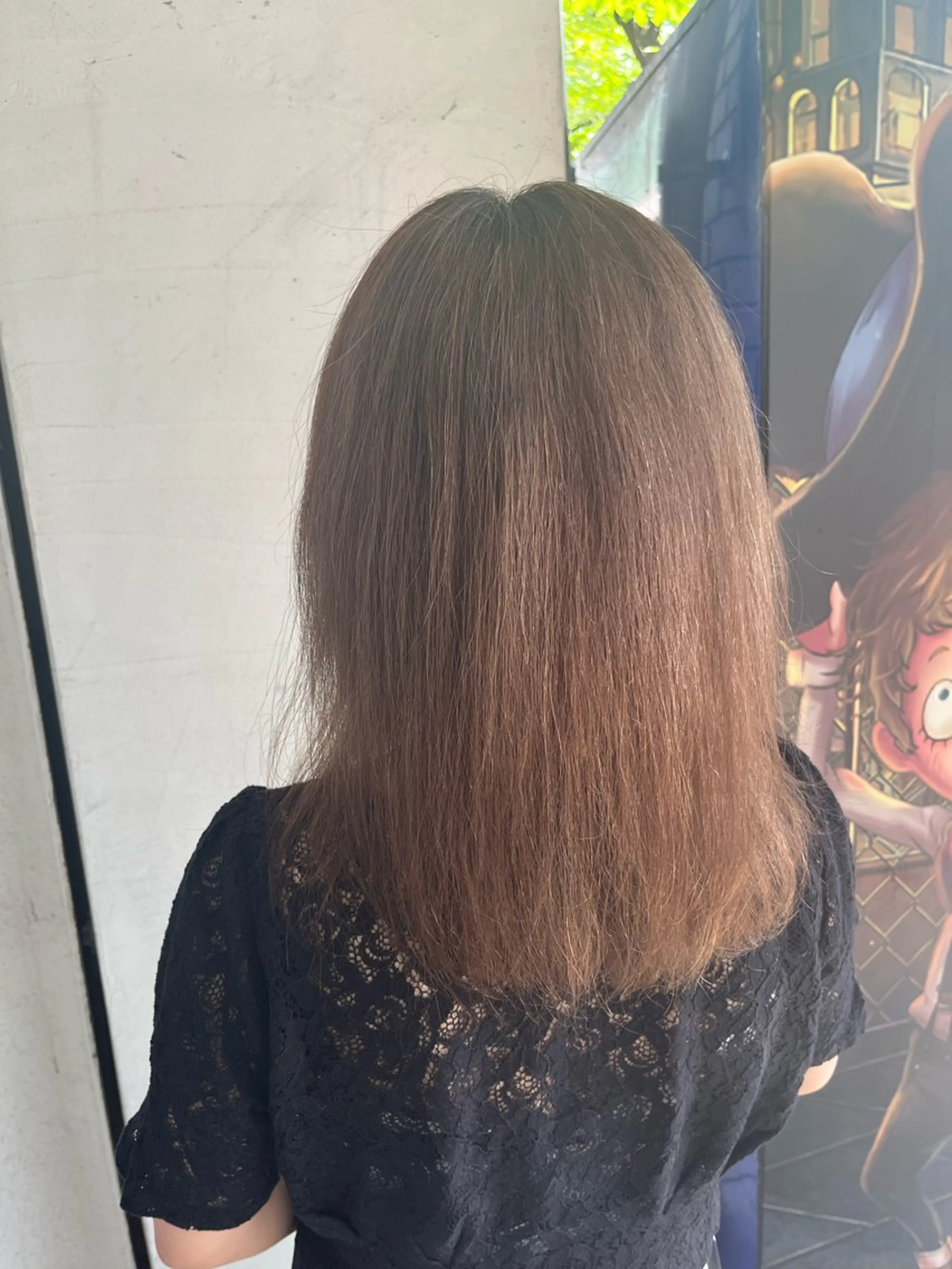 セミロング カラー ベージュカラー ハイライトカラー ピンクカラー ピンクベージュ パープルカラー 臼井 いづみのヘアスタイル