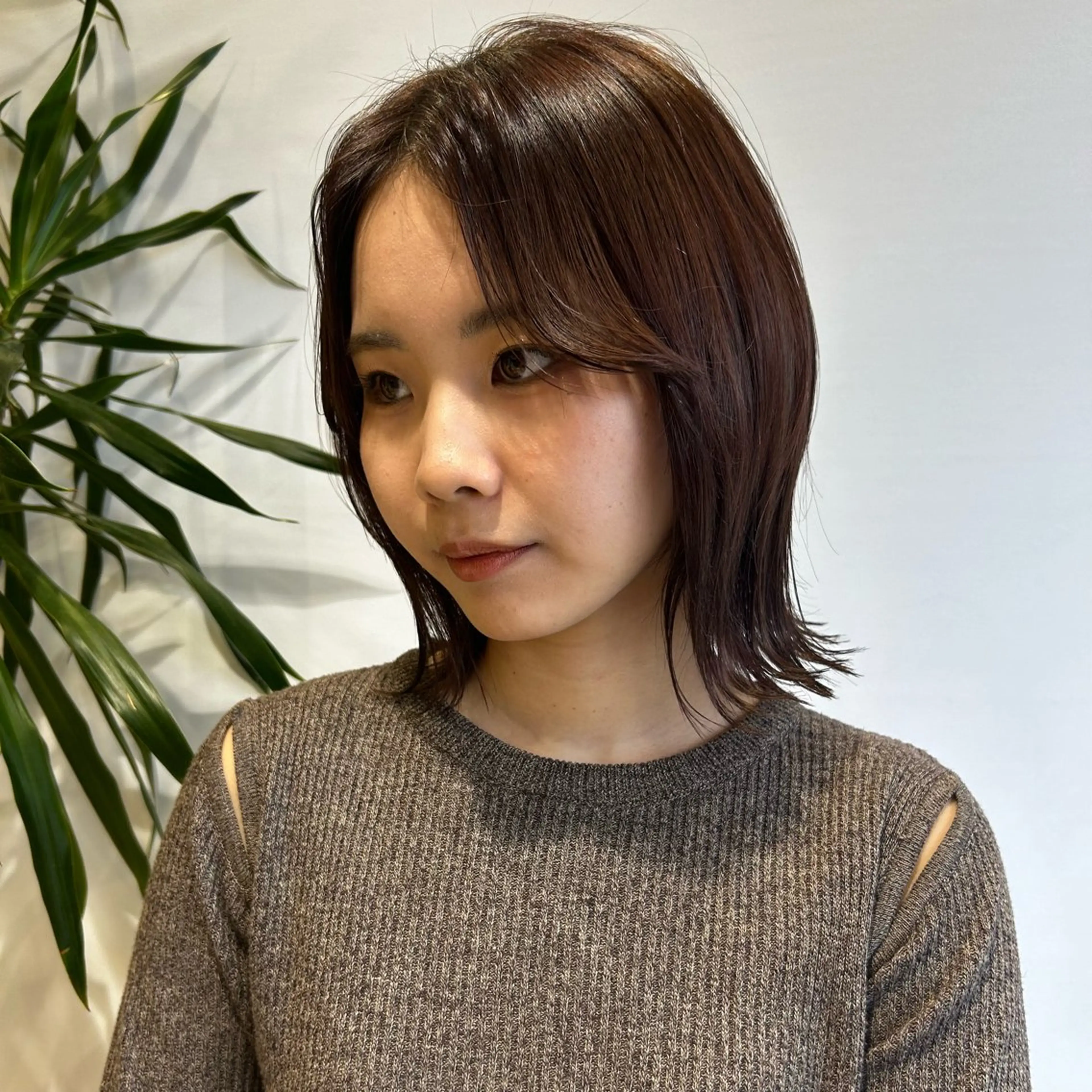 ミディアム カラー ベージュカラー⌇﻿ くびれヘア.𐙚心音のヘアスタイル