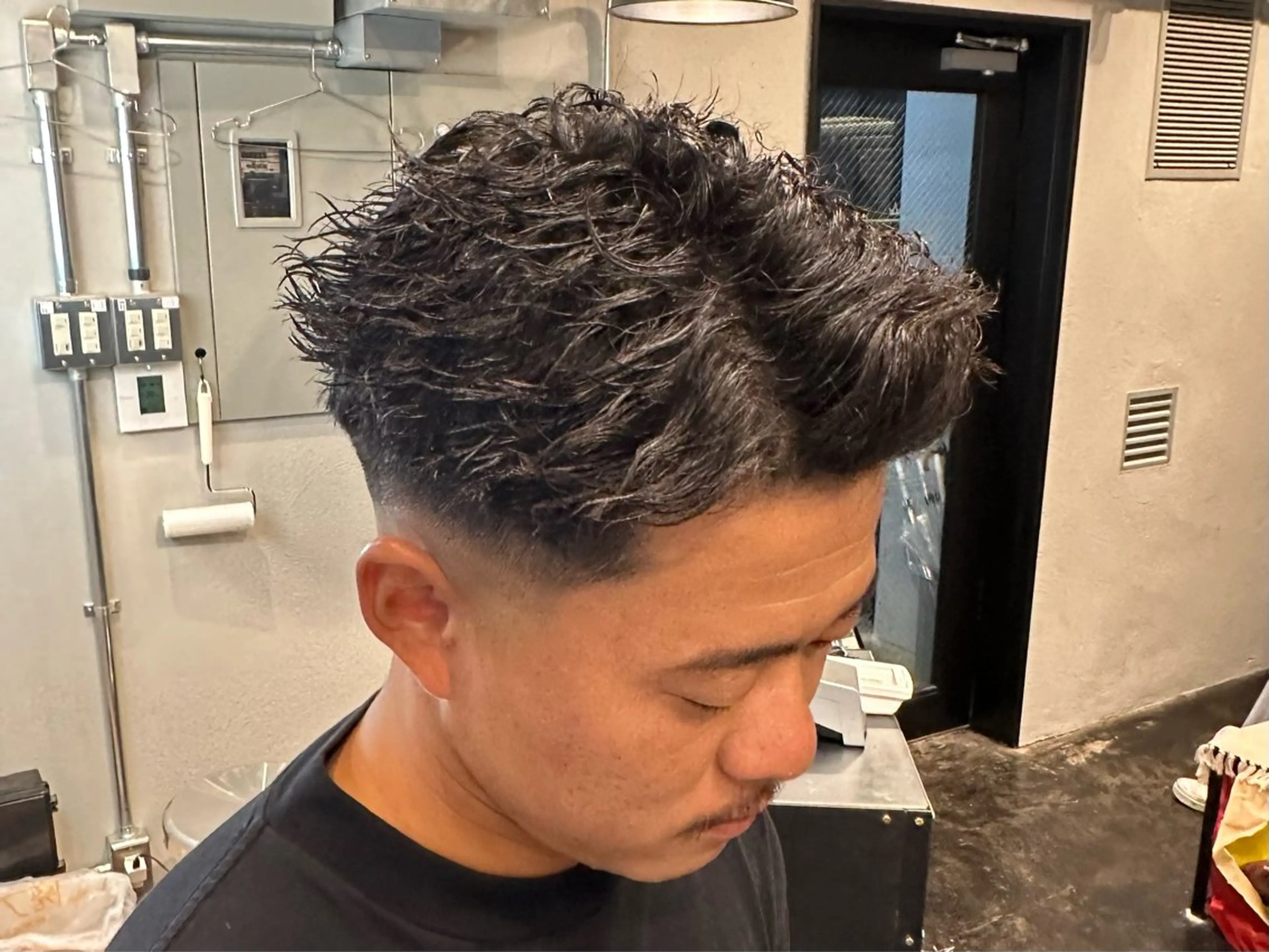 ショート パーマ メンズ メンズパーマ メンズツイストパーマ ツイストパーマ ツイスパ/メンズ パーマ/歩夢のヘアスタイル