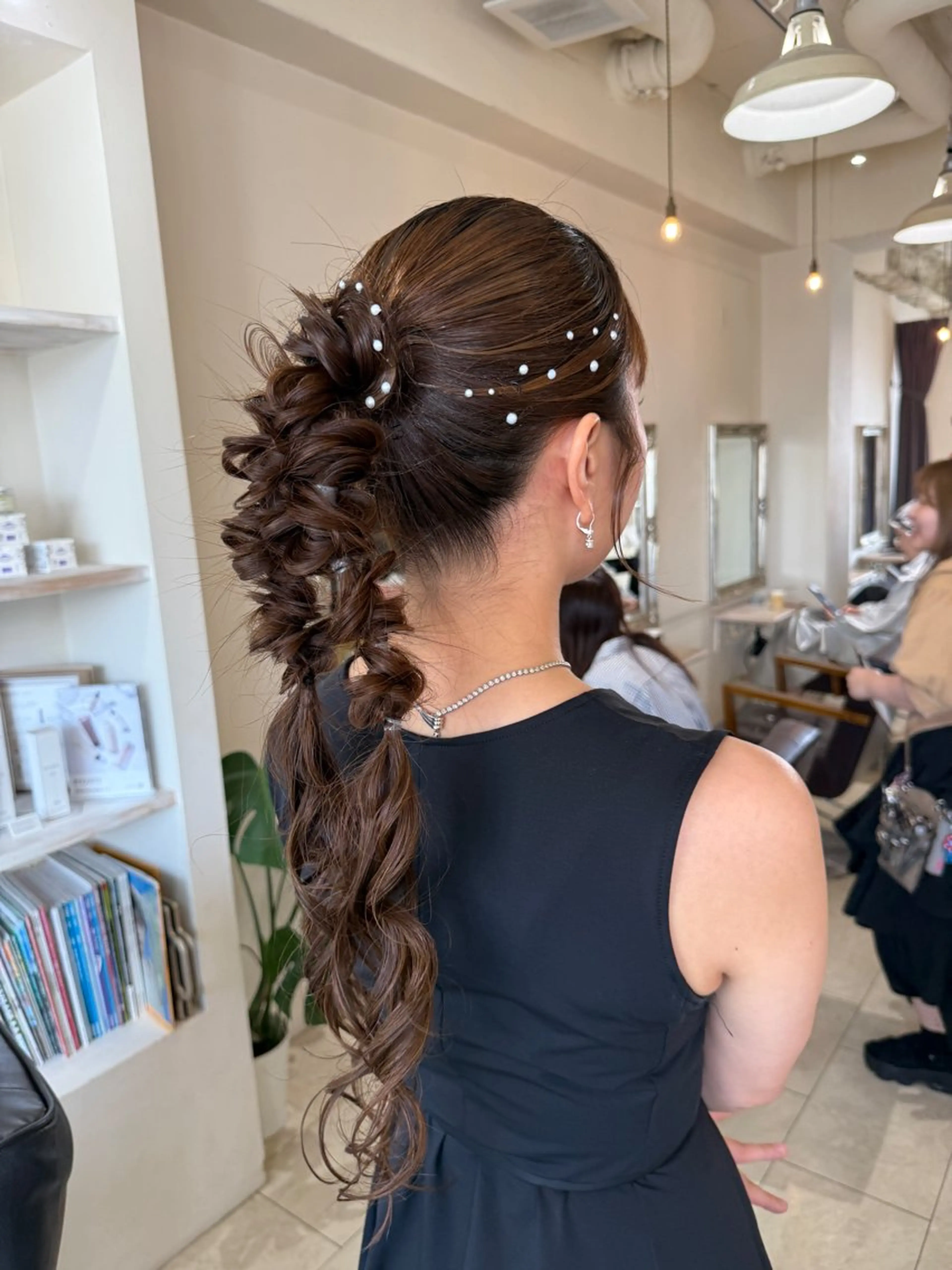 ロング ヘアセット Maho/海外 レイヤー/ハイトーンのヘアスタイル