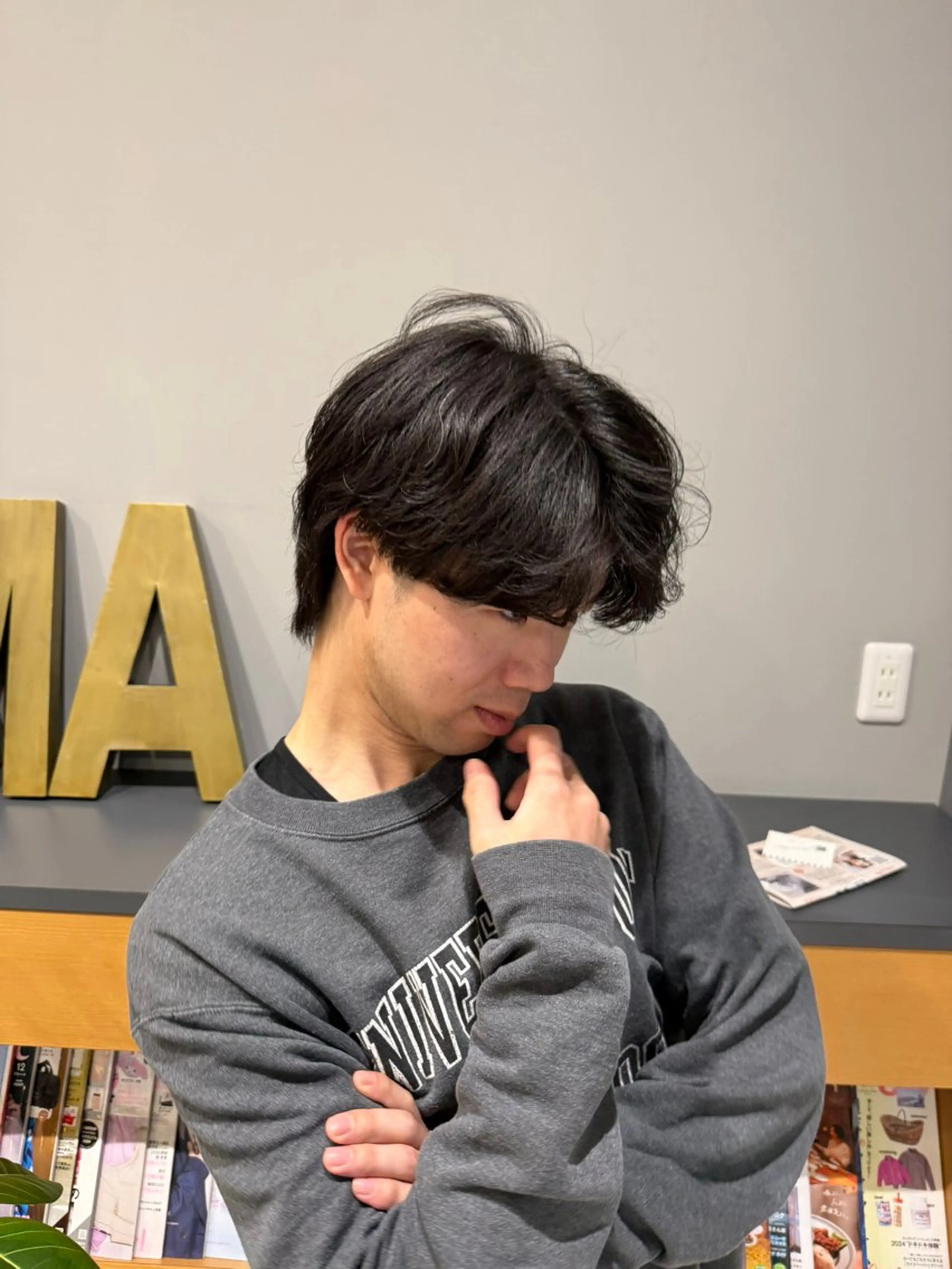 パーマ メンズ メンズパーマ カット パーマ 石原圭悟 /ショート/艶カラーのヘアスタイル