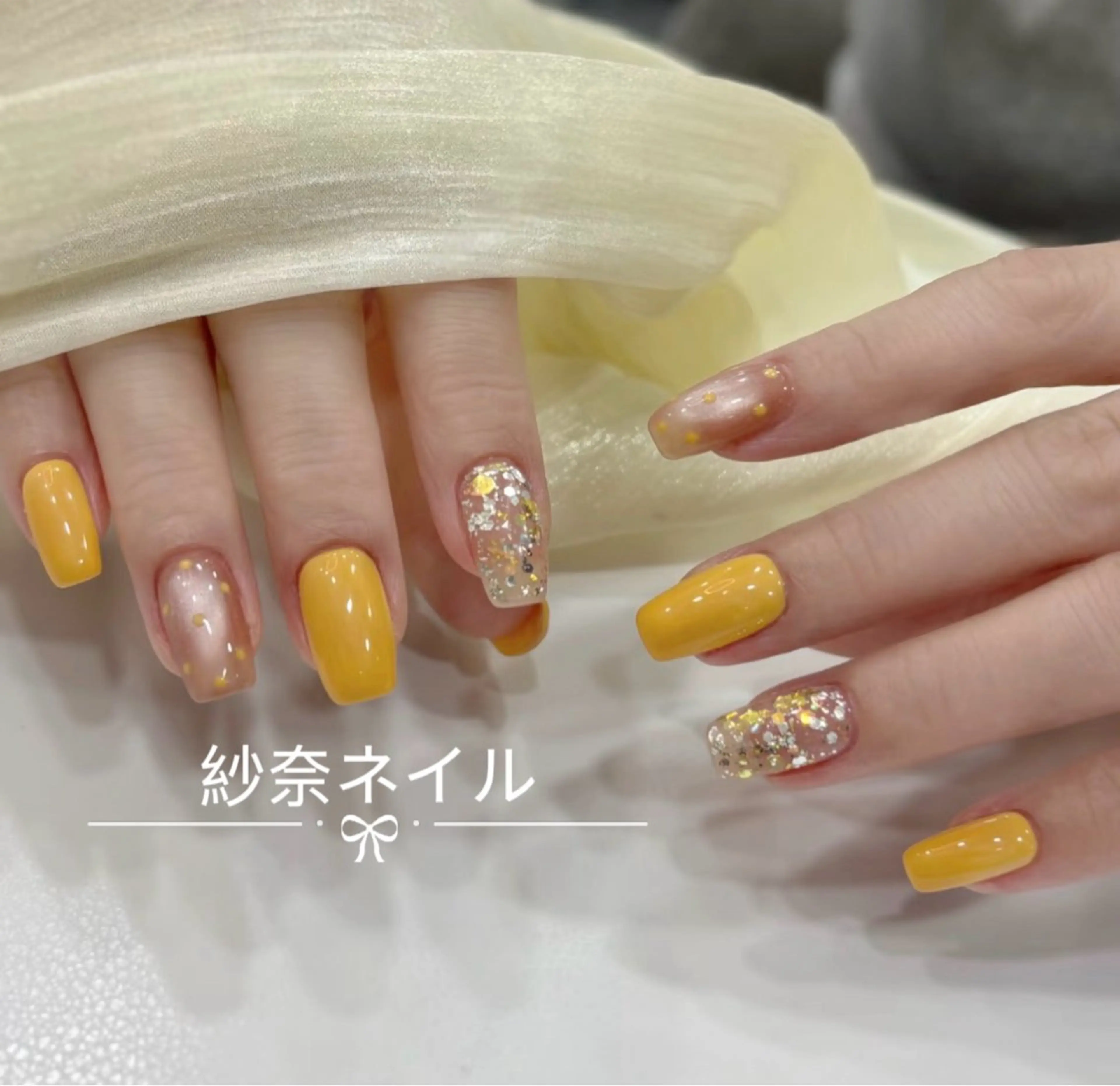 ハンド【自爪】☆当店人気NO.2☆60分4本アート持ち込みデザインコース6990円¥6,990の写真