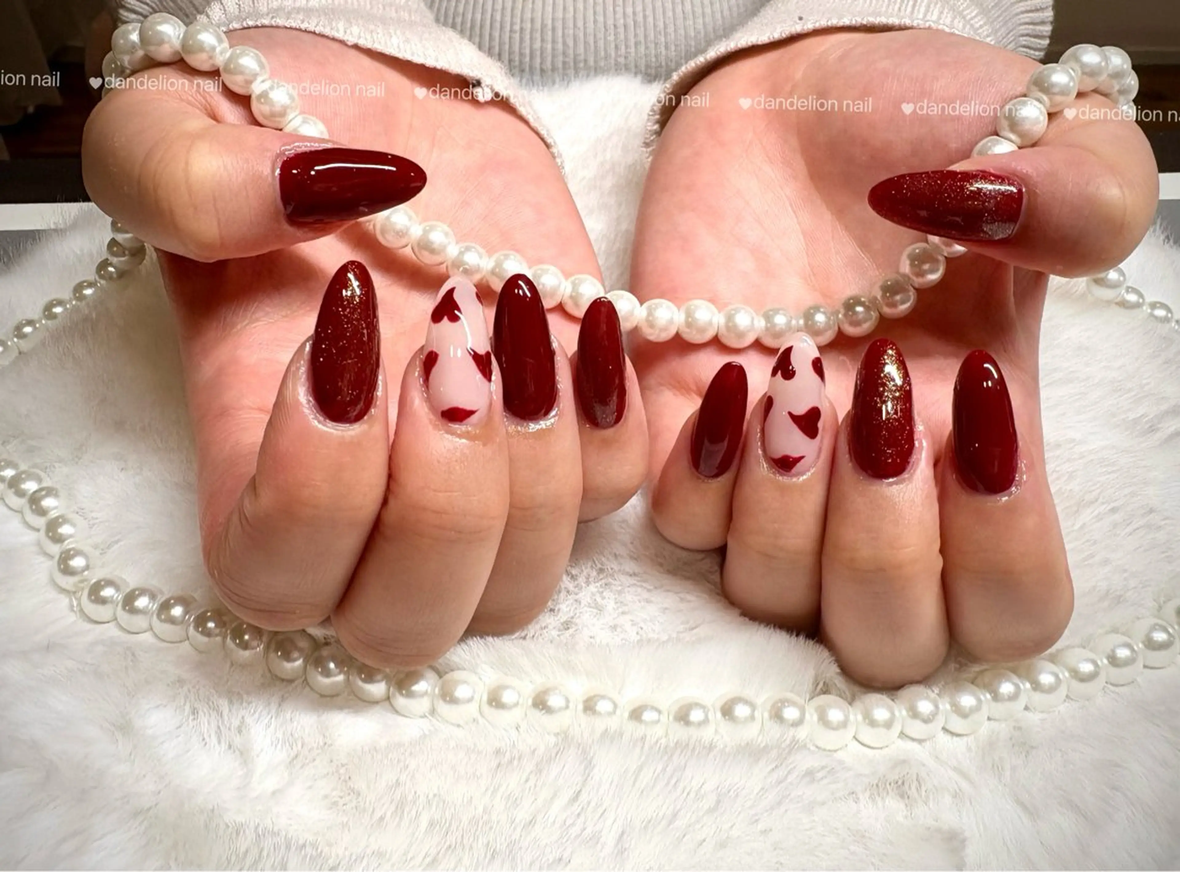 ネイル 持ち込み スカルプネイル ハンドネイル dandelion nail北千住のネイルデザイン