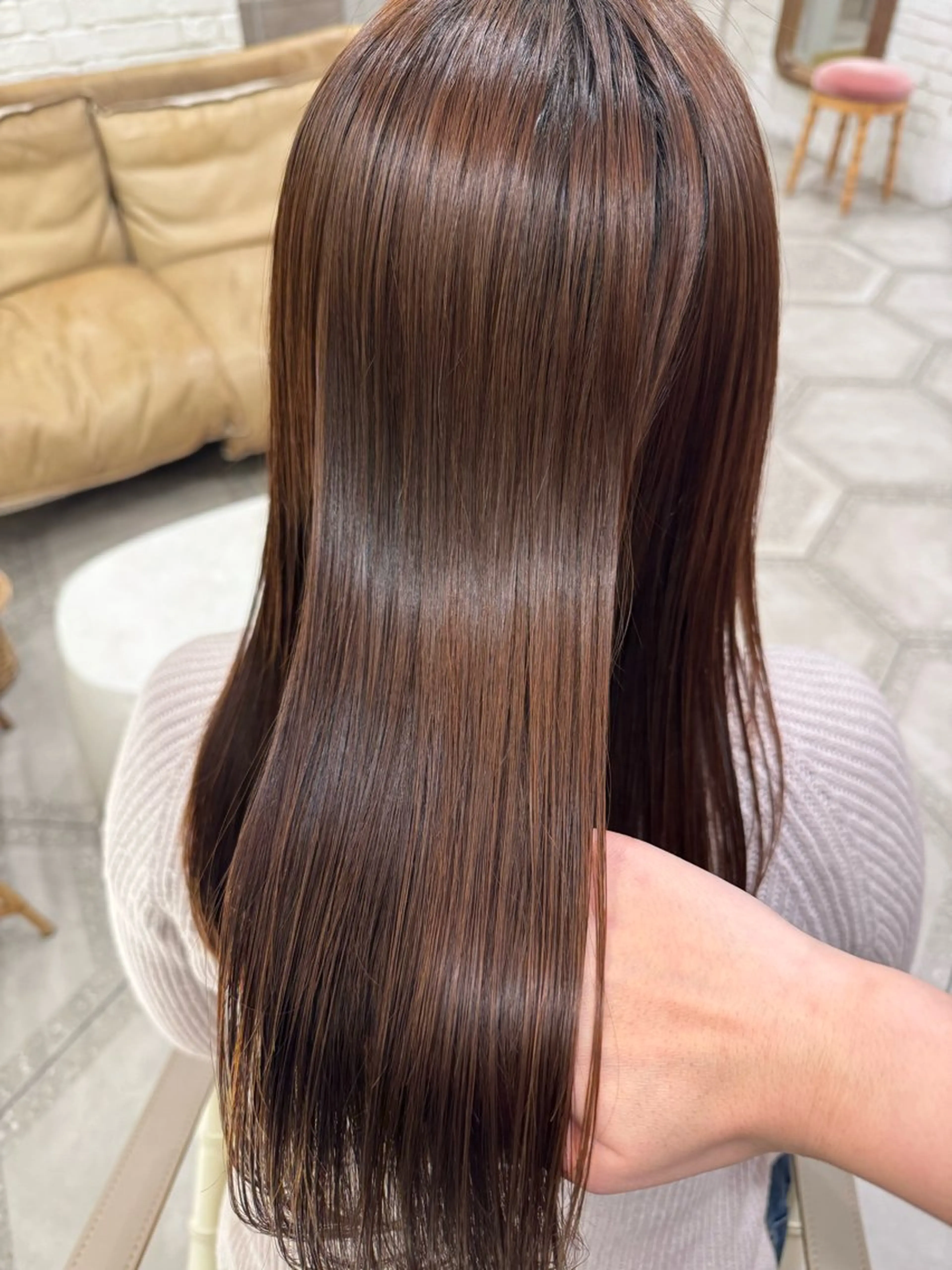 ロング 縮毛矯正 カット ヘアカラー 縮毛矯正 トリートメント Cloe 堀江店所属・山口 千晶のヘアスタイル