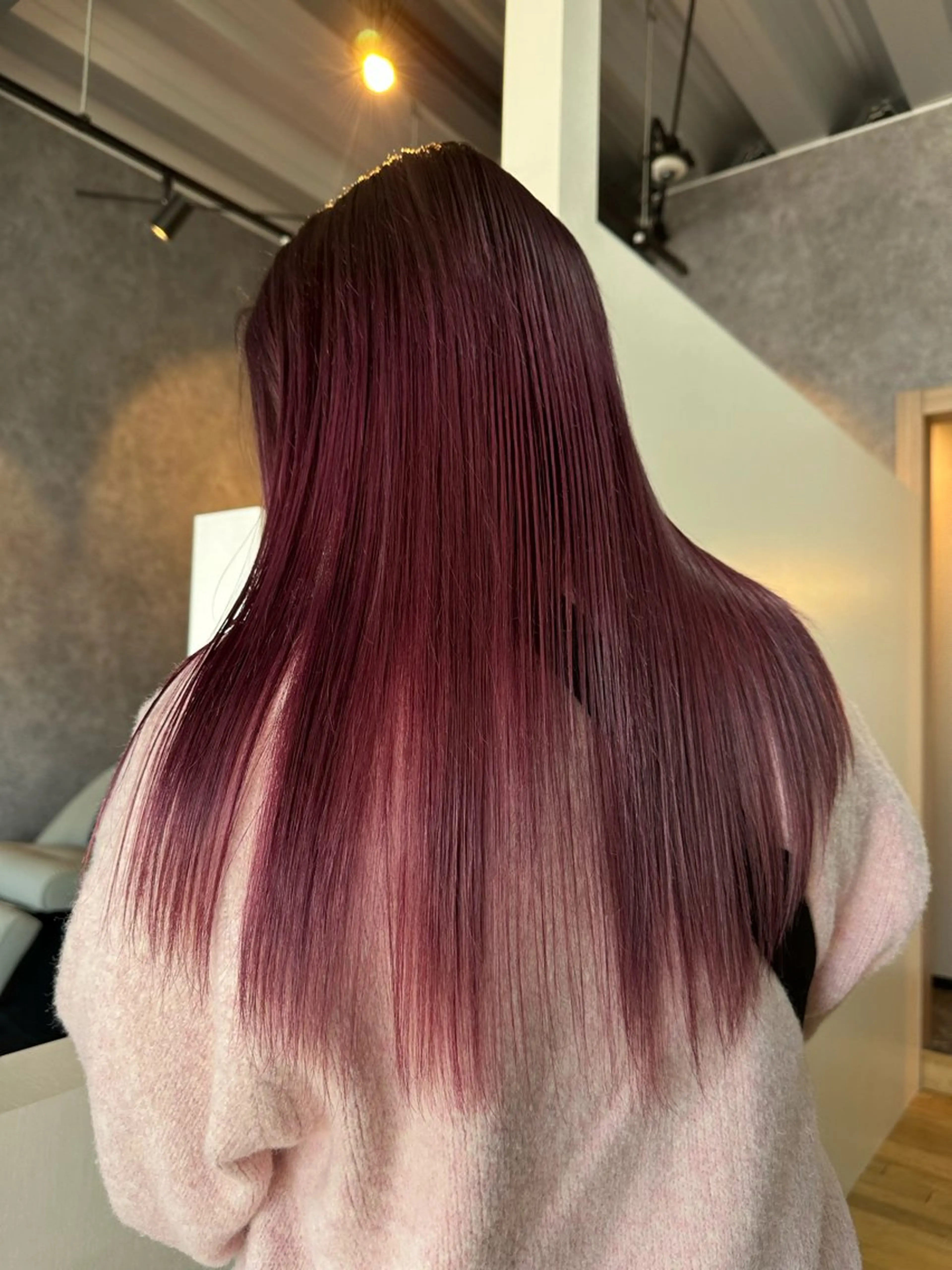 ロング ヘアカラー トリートメント 坂庭 美夢のヘアスタイル