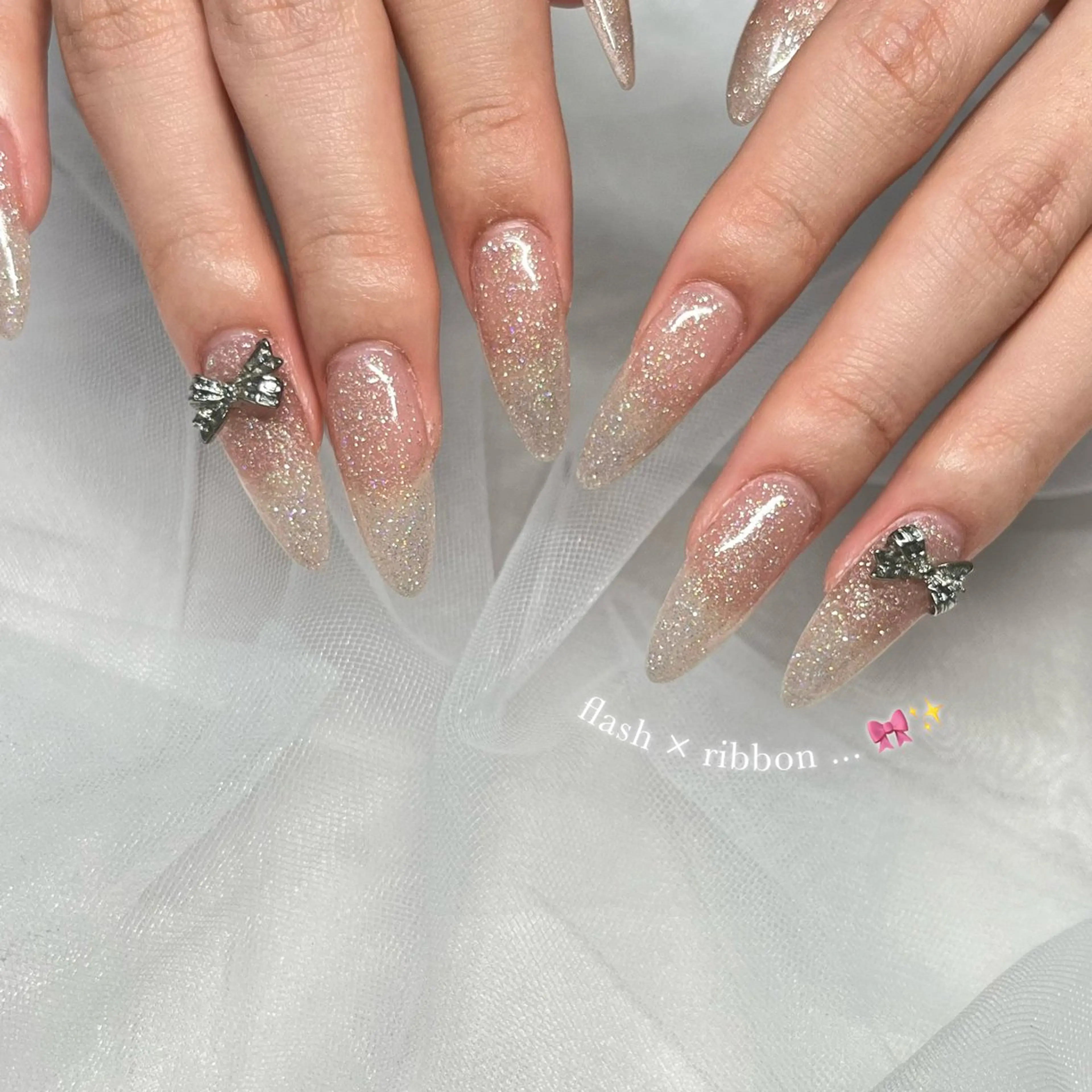 ネイル 長さ出し フラッシュネイル ジェルネイル マグネットネイル 持ち込み ハンドネイル 🌷Gemini nami🌷のネイルデザイン