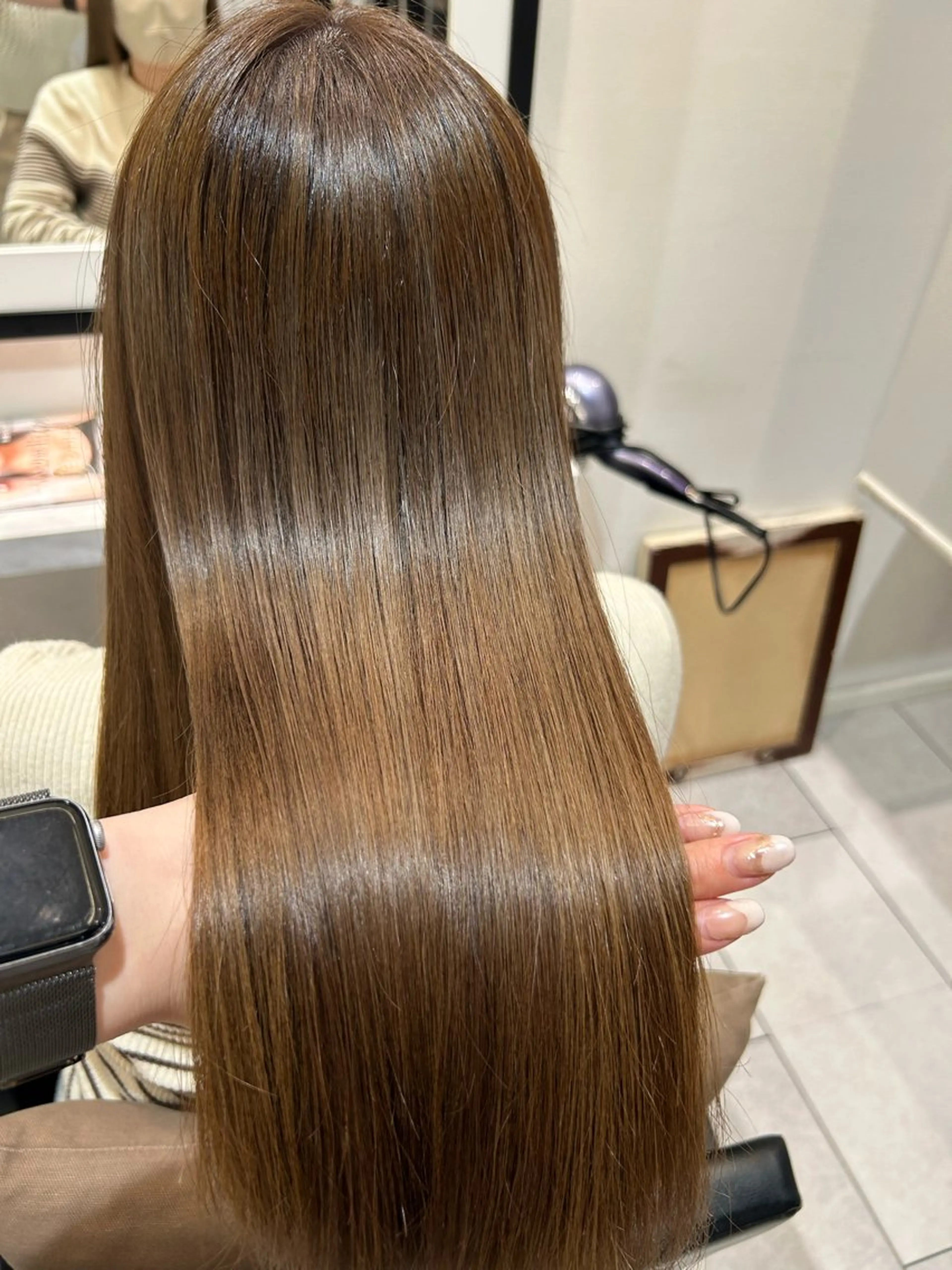 ロング ボブ くびれヘア 髪質改善 韓国風ヘア 縮毛矯正 カット ヘアカラー トリートメント 美髪矯正/ 伊藤 更のヘアスタイル