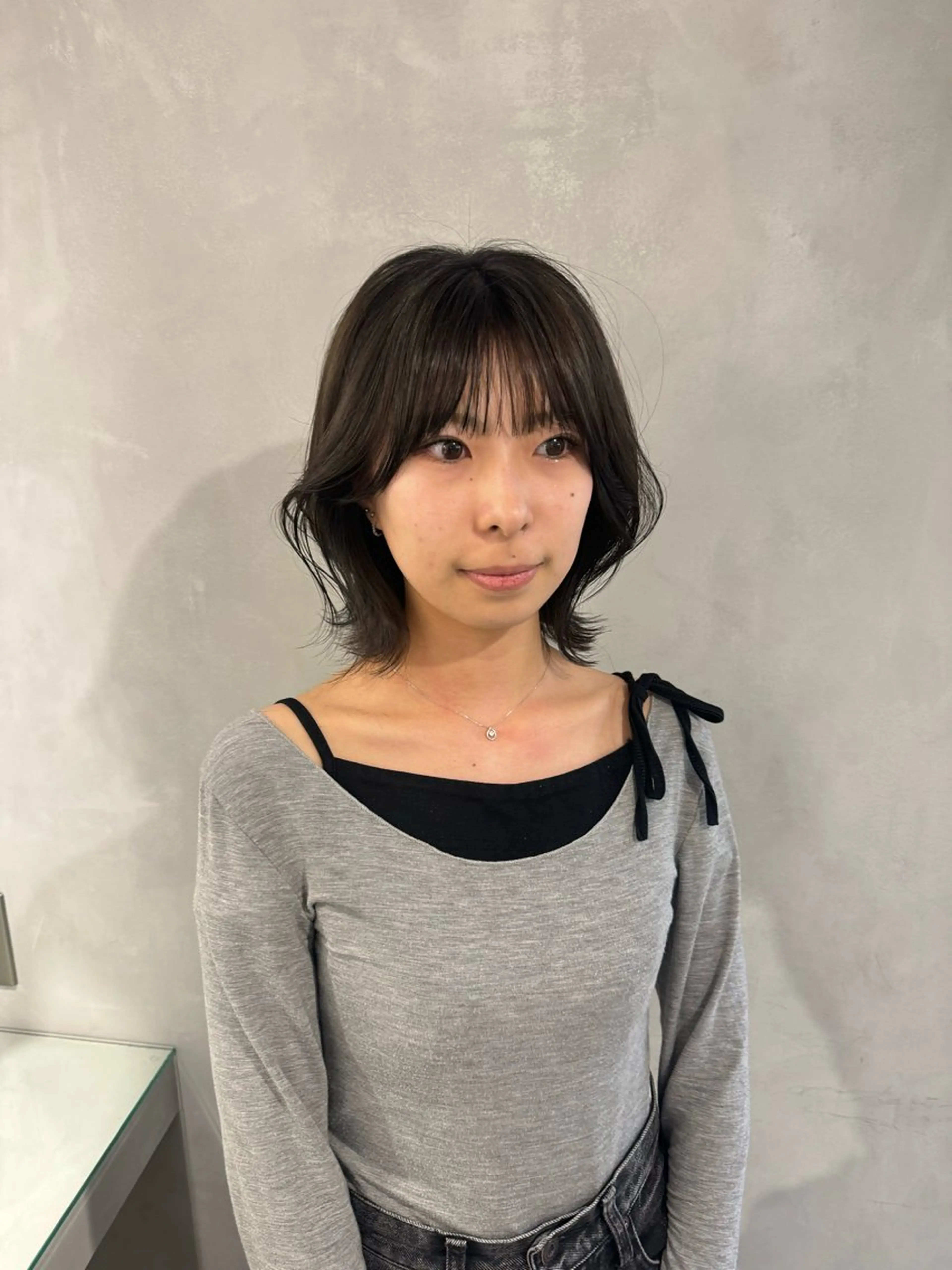 セミロング カット ヘアカラー トリートメント 顔周りcut・ご相談 ＝新宿しずく🇰🇷のヘアスタイル