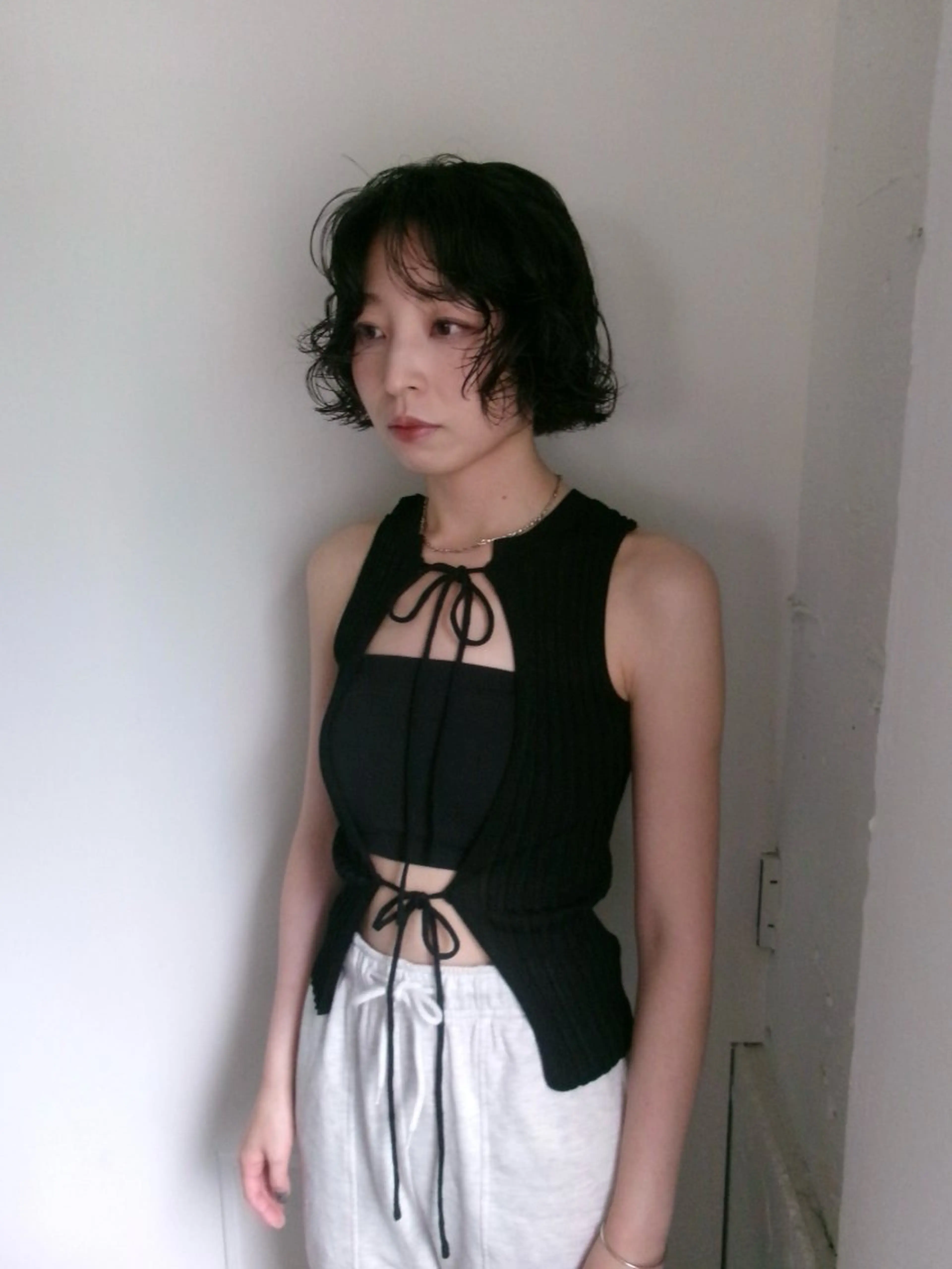 ショート レイヤー/ケアパーマ /ニュアンス/モードのヘアスタイル