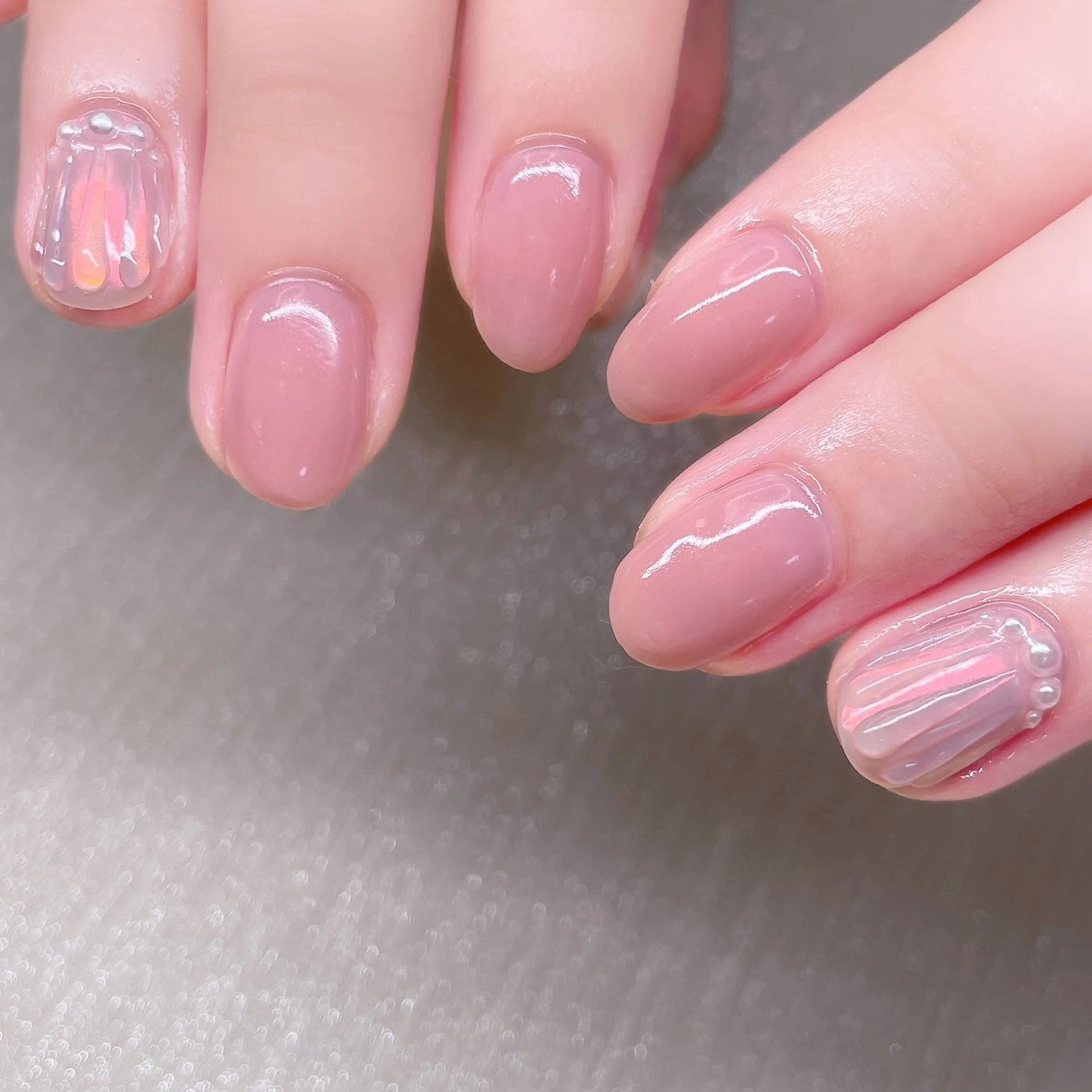 ネイル 長さ出し ストーンネイル ハンドネイル Nailist SUZU所属・Nailist suzuのネイルデザイン