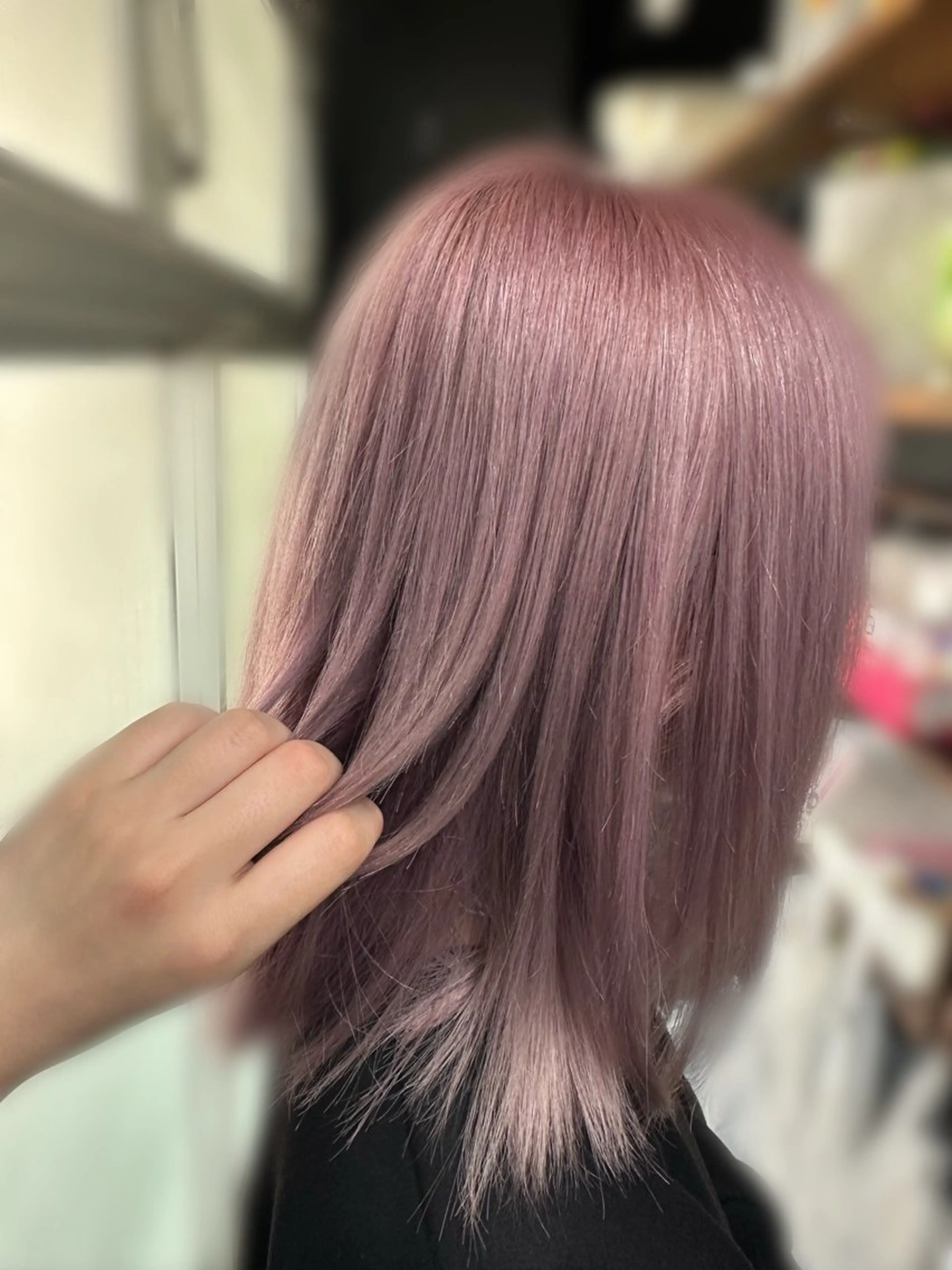 ミディアム カラー ピンクカラー 🎀ボブカット🍀 みくのヘアスタイル