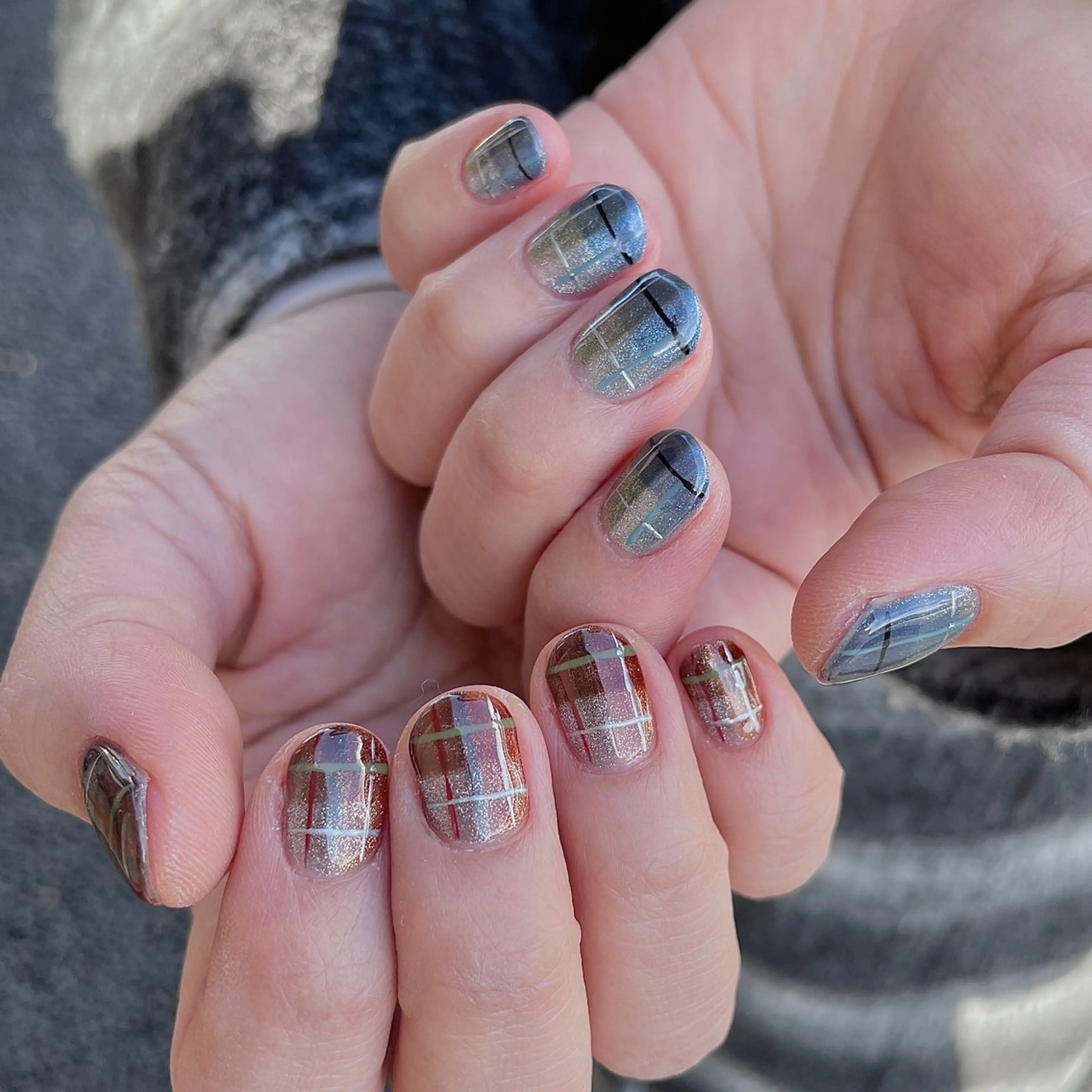 ネイル アートネイル キラキラネイル ラメ(グリッター) マグネットネイル ショートネイル ハンドネイル acs.n所属・ネイル，耳つぼ 風間すみれのその他イメージ