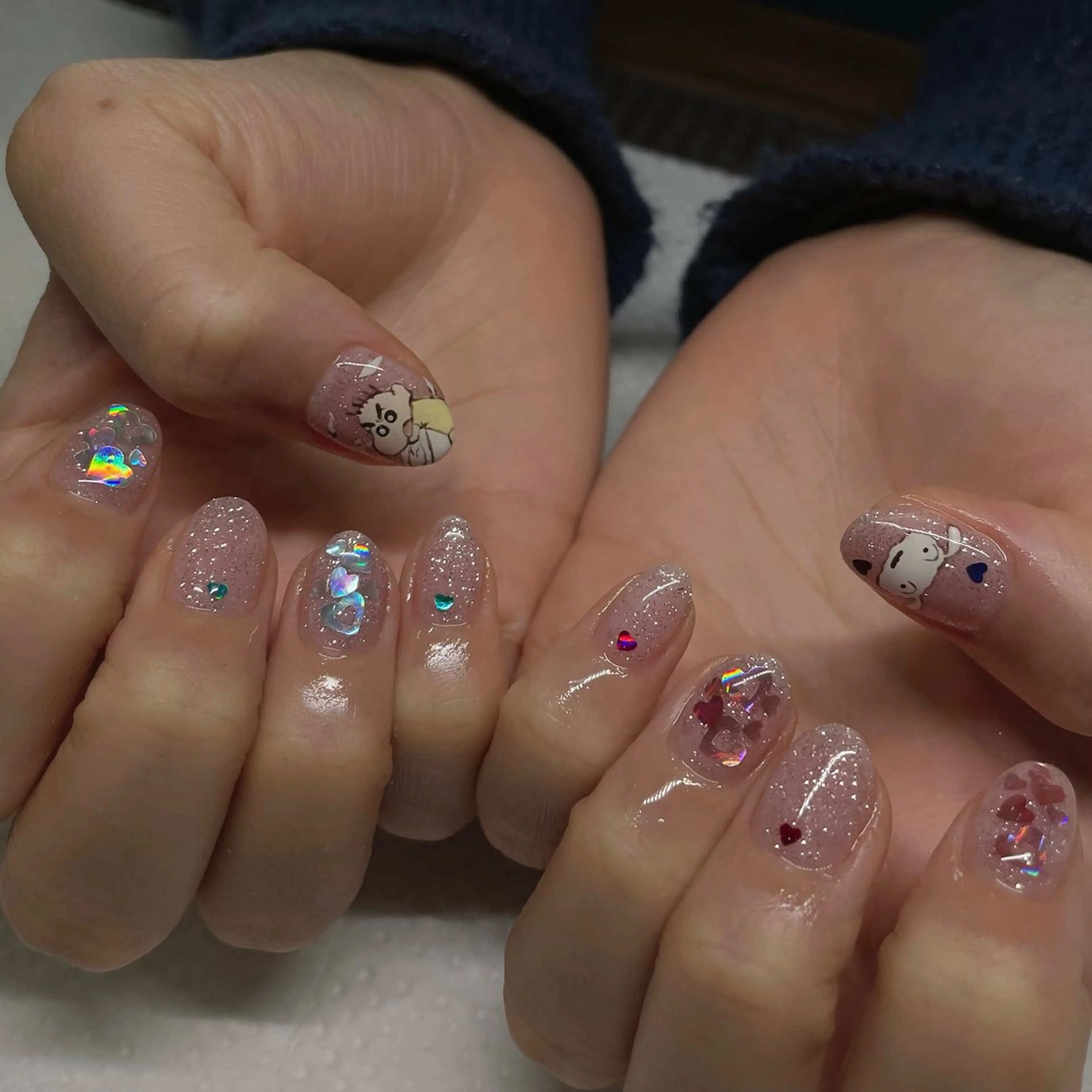 ネイル ハート ハンドネイル Ricnail☾ ayanoのネイルデザイン