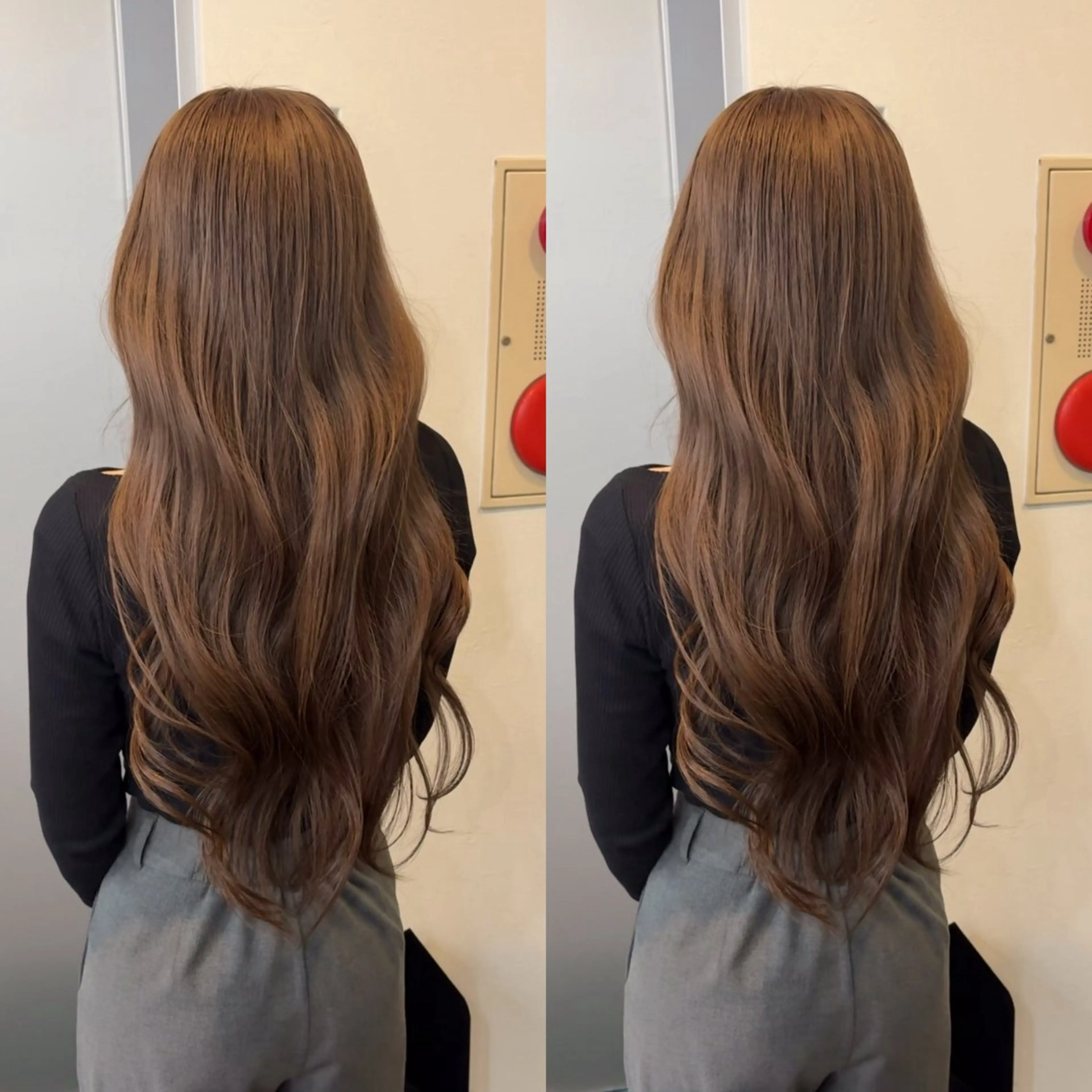 ロング カラー ベージュカラー ブラウンカラー ブラウンベージュ ヘアカラー なんば🍓 似合わせカラー🐬のヘアスタイル