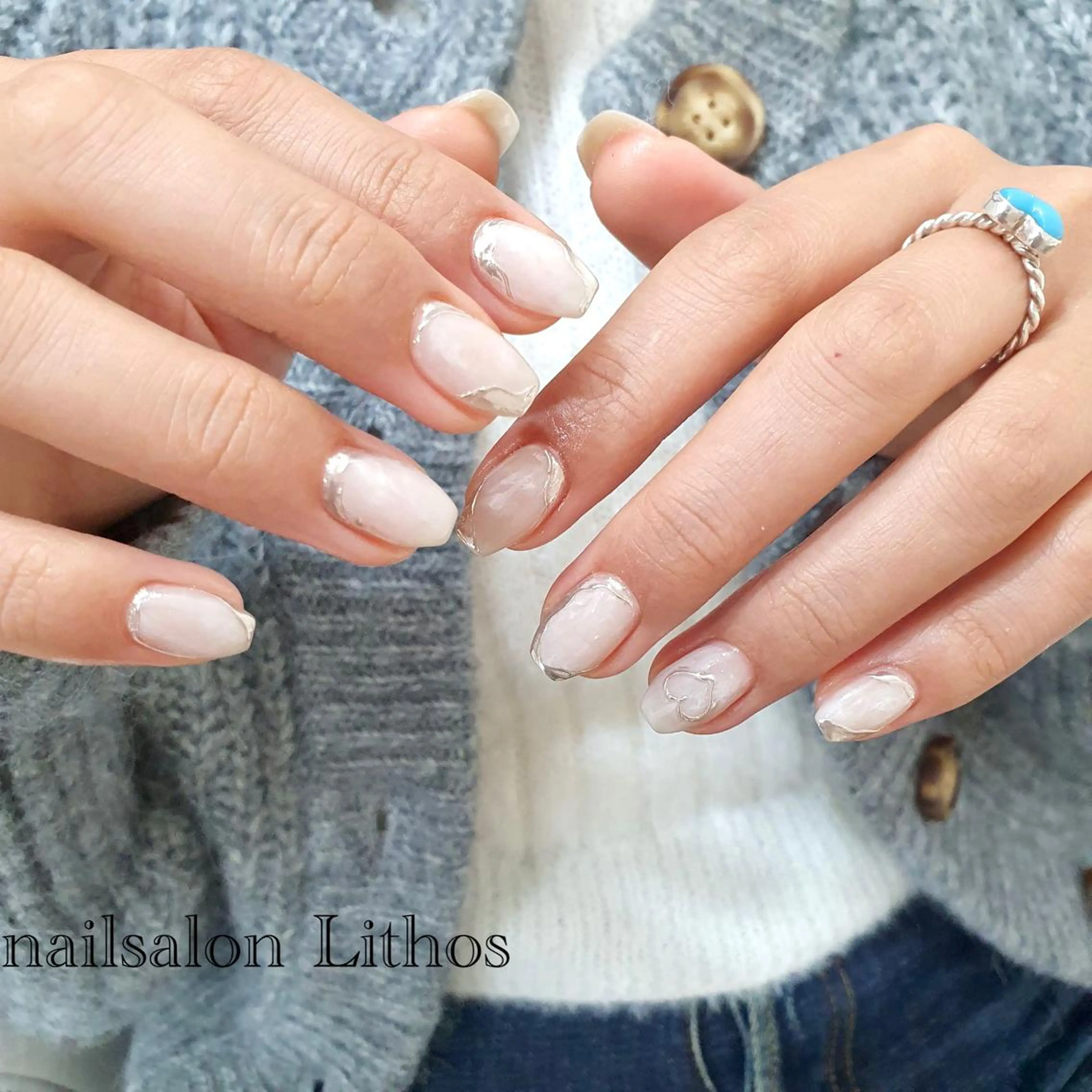 ネイル ニュアンスネイル ハンドネイル nailsalon Lithos所属・nailsalon Recontreのネイルデザイン