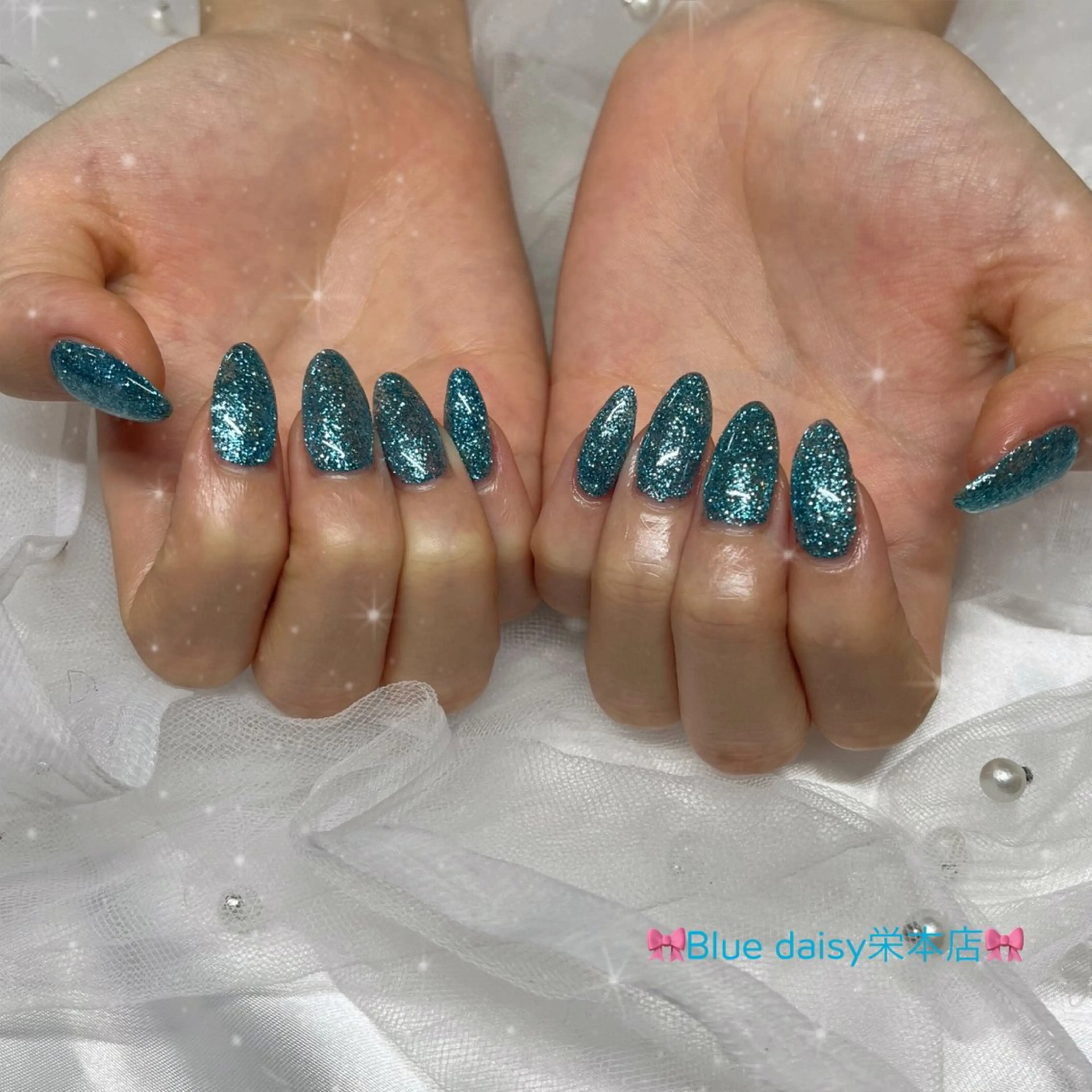 ネイル ラメ(グリッター) ワンカラーネイル ハンドネイル ブルーデイジー栄本店所属・BlueDaisy 栄本店のネイルデザイン