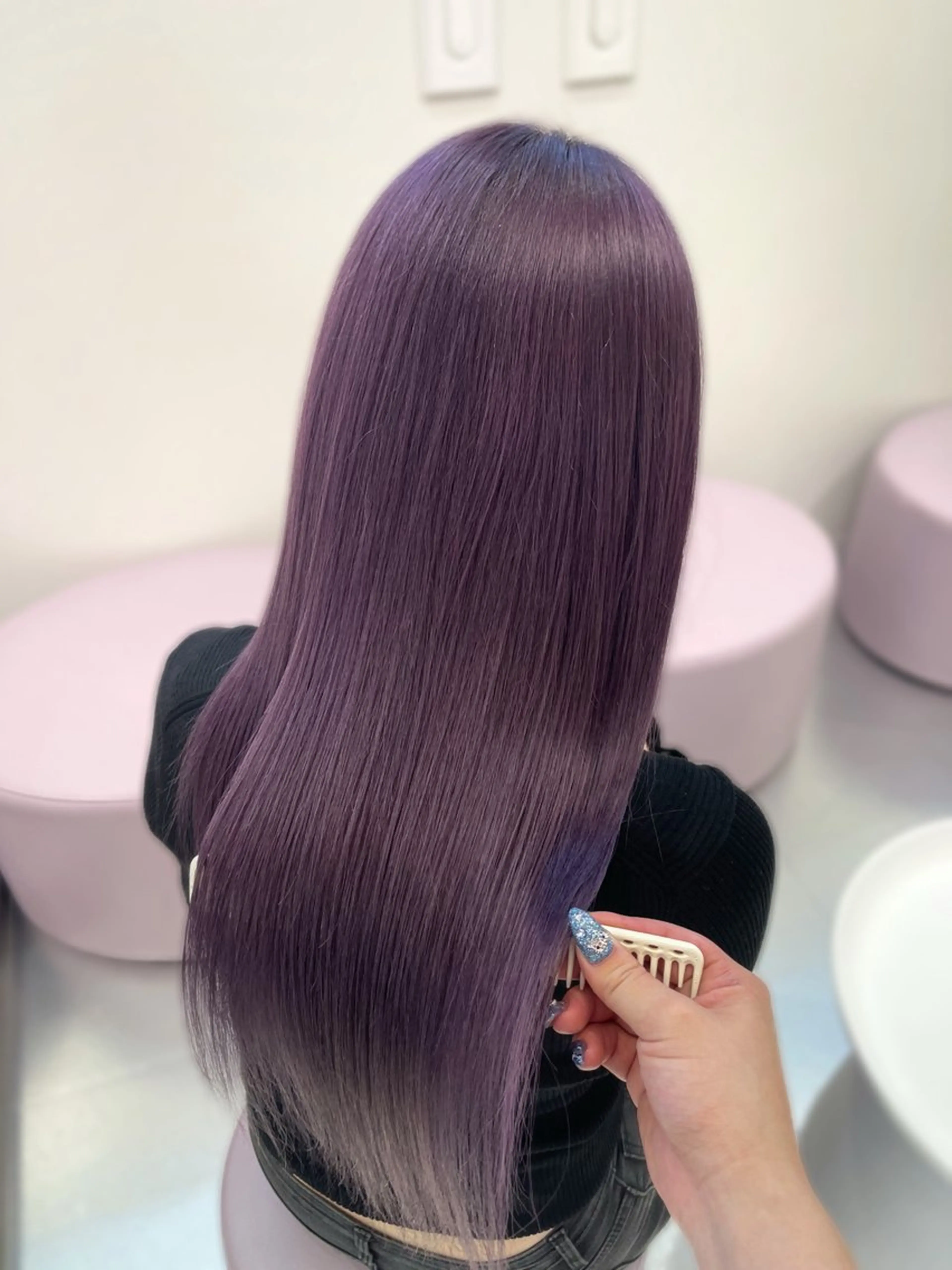 ロング カラー ラベンダーカラー ヘアカラー MEI / ブリーチカラー/名駅のヘアスタイル