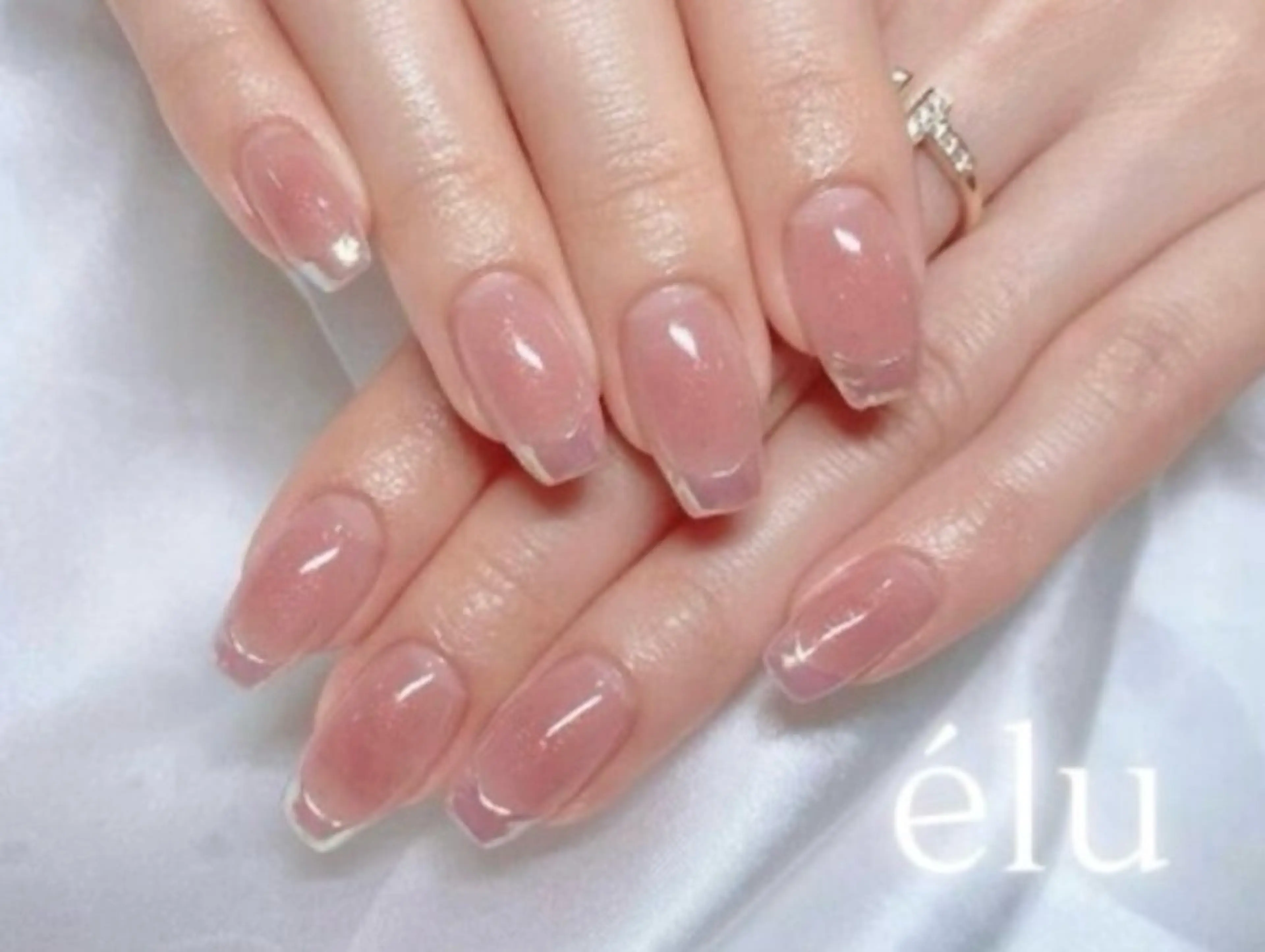 ネイル フレンチネイル ミラーネイル おがわ🌈パラジェル 取扱店(恵比寿1分)のネイルデザイン