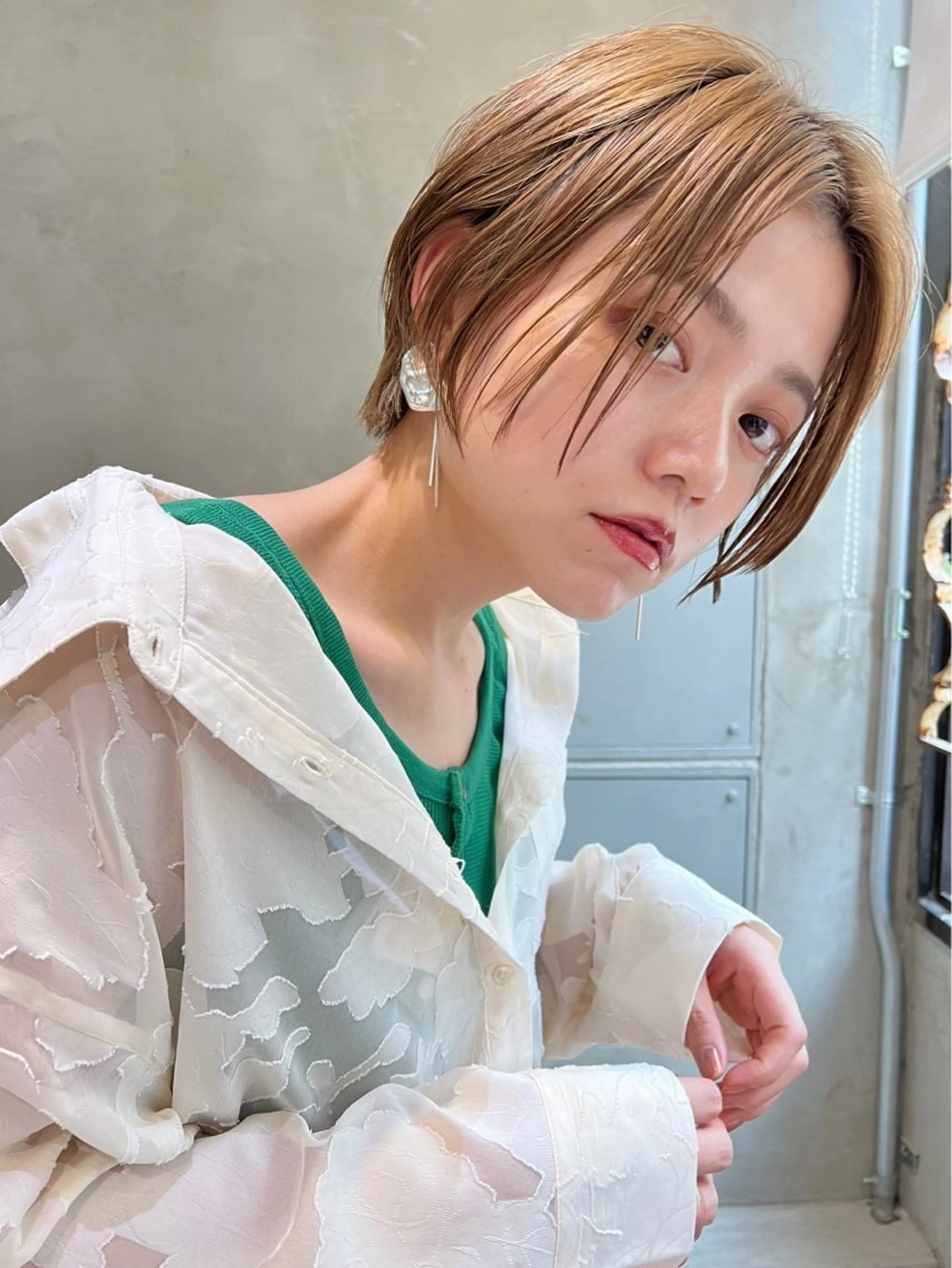 ショート カット ヘアカラー トリートメント Ms.CHARM【ミズチャーム】所属・韓国/レイヤーカット 顔周り/廣瀬達哉のヘアスタイル