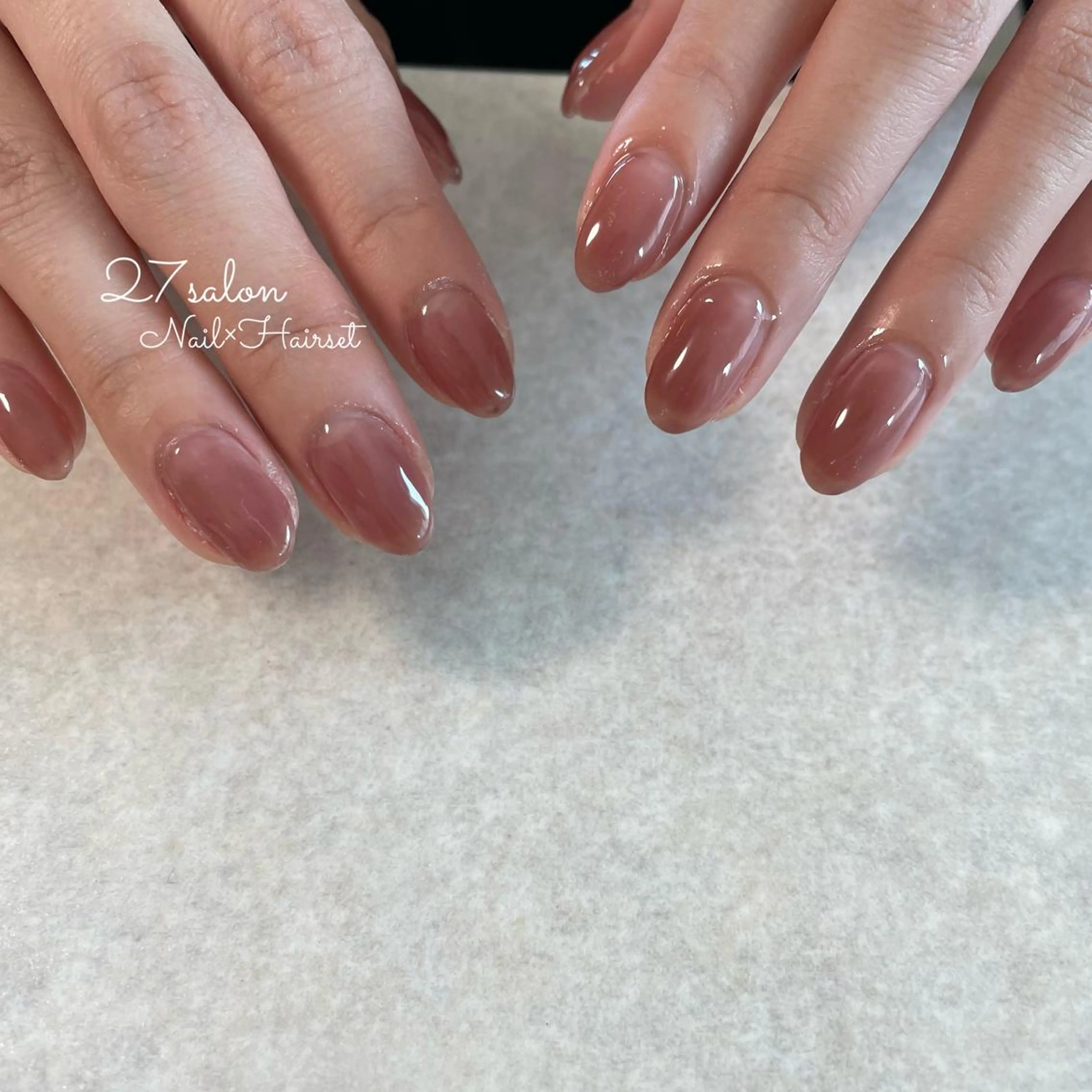 ネイル オフィスネイル ワンカラーネイル 27salon yuinaのネイルデザイン