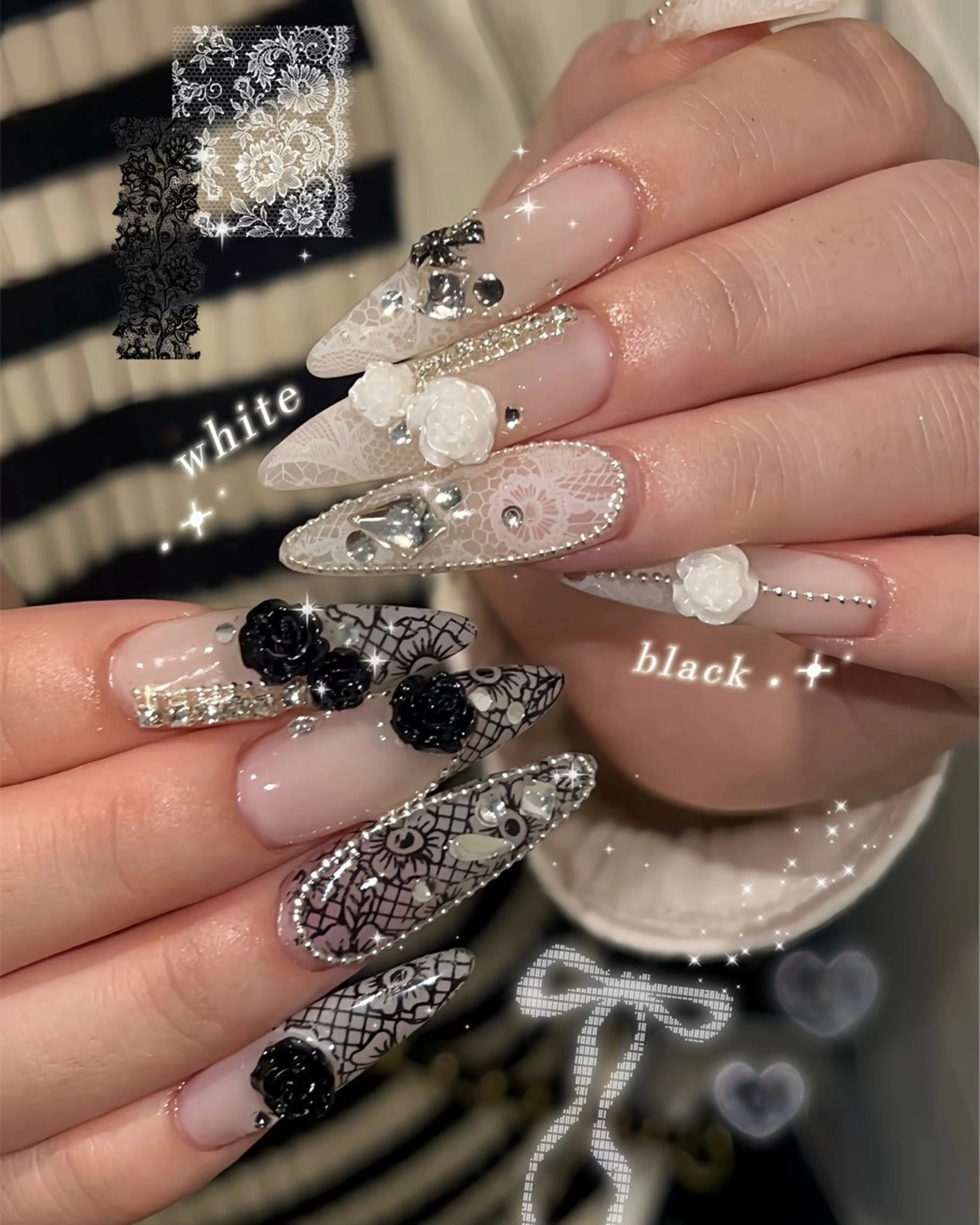 ネイル 長さ出し ネイルチップ Sota Nahoのネイルデザイン