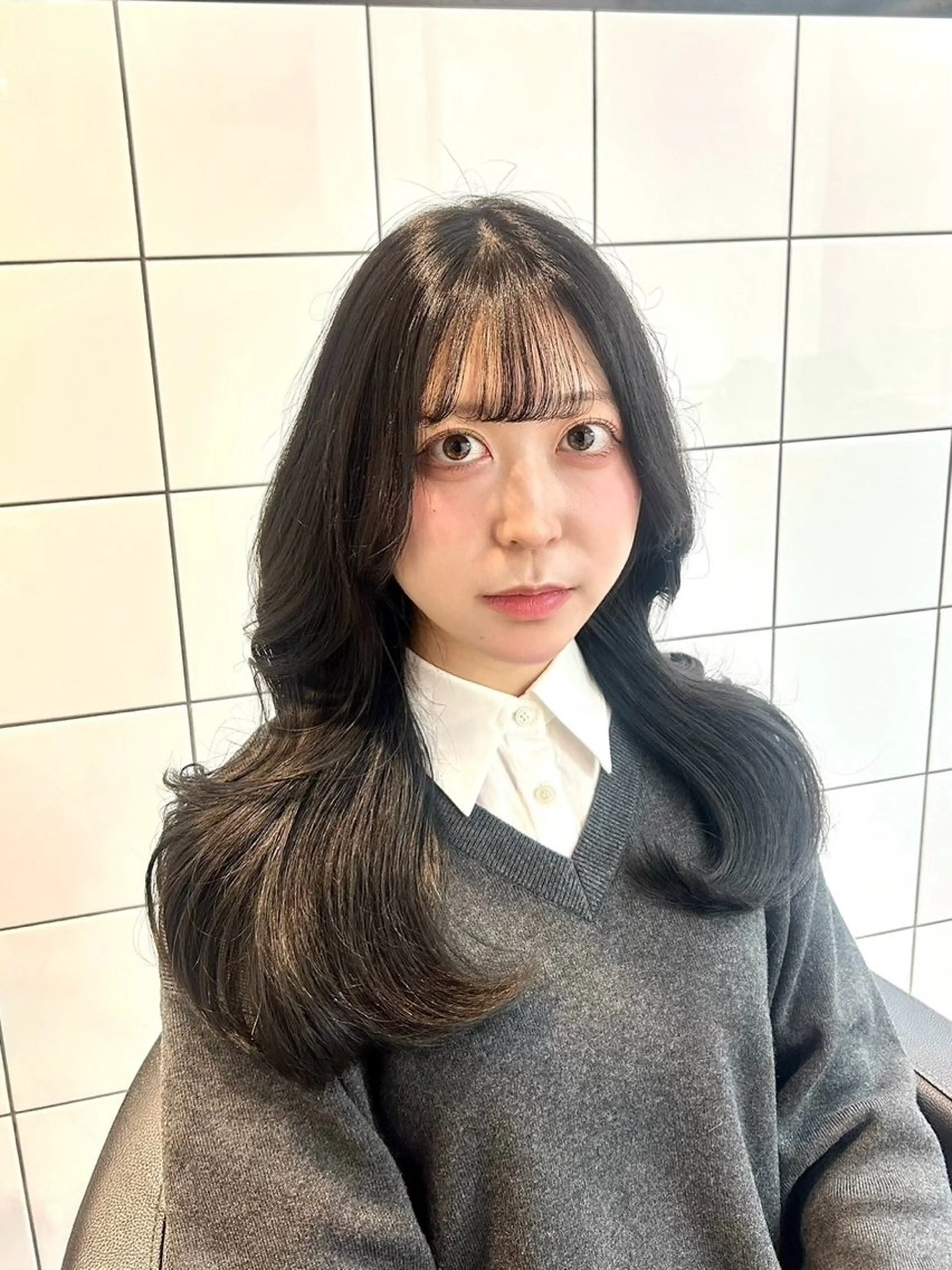 ロング カラー カット ヘアカラー トリートメント 表参道/透明感カラー /暗髪/ジュキヤのヘアスタイル