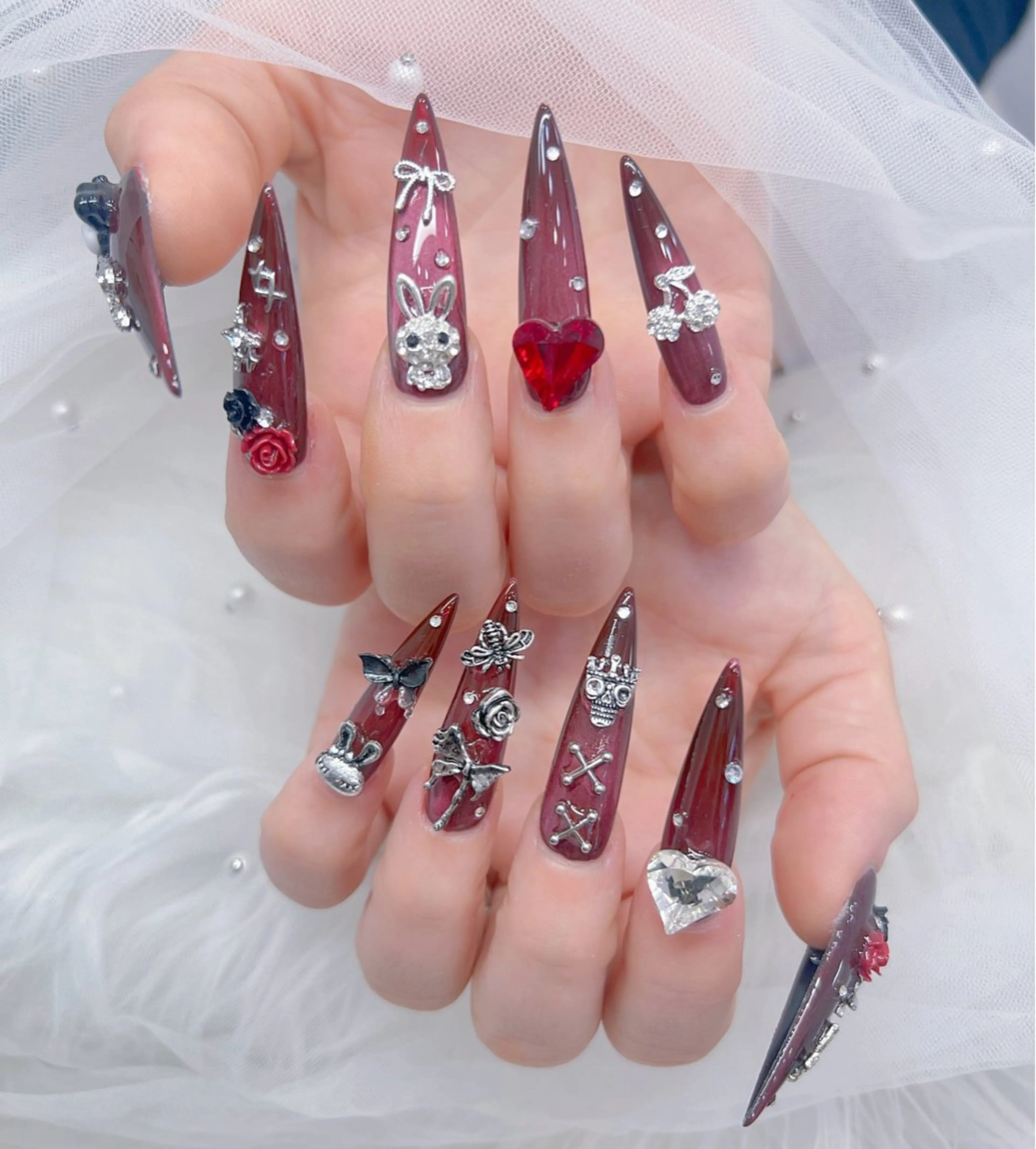 ネイル アートネイル オーロラネイル チークネイル 長さ出し フットネイル Miya_nail所属・Miya _nailのネイルデザイン