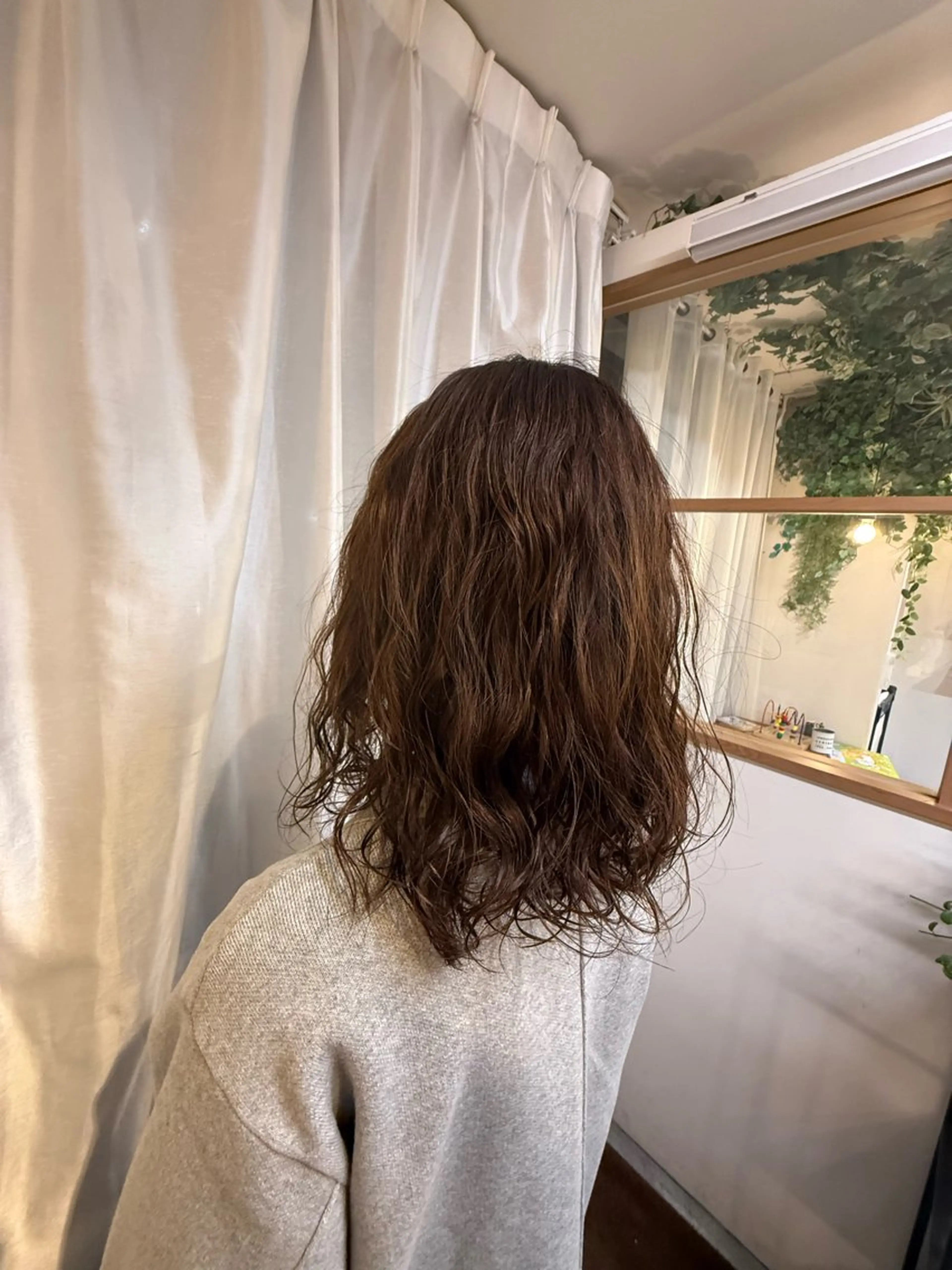 ミディアム パーマ パーマ いしはま ななかのヘアスタイル