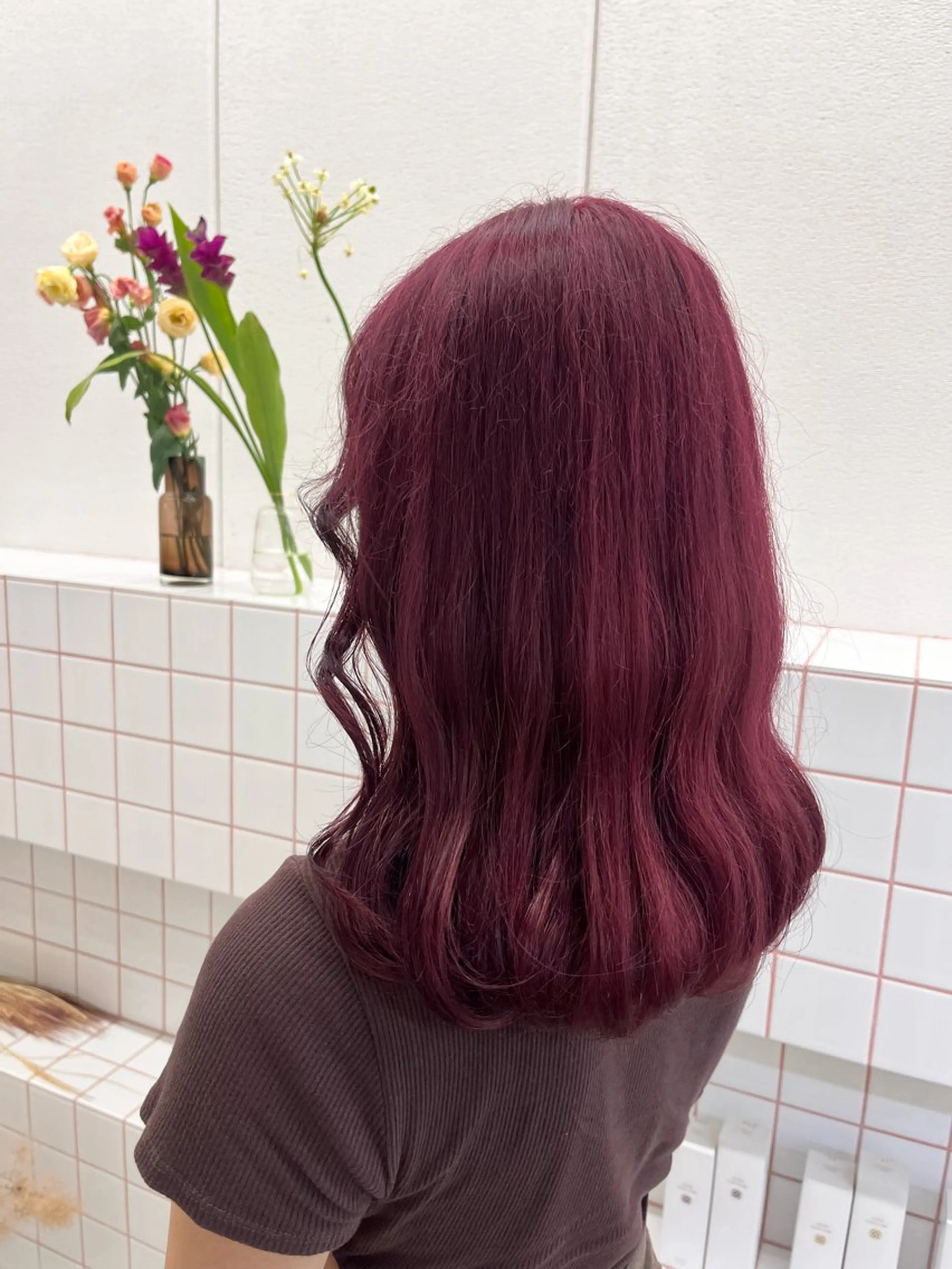 セミロング カラー 暖色カラー／ ヘアセット🌛櫻井舞のヘアスタイル