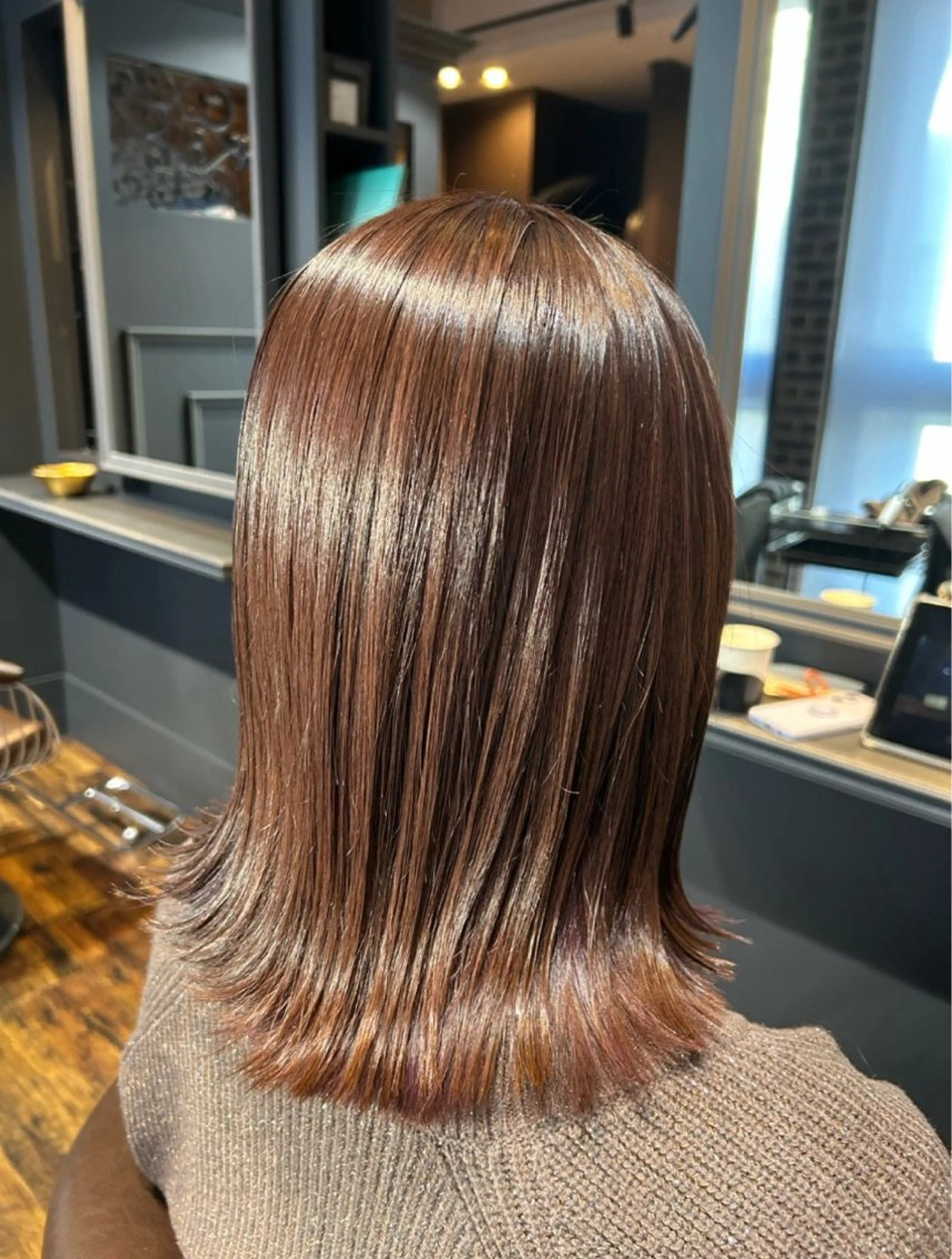 セミロング カラー ヘアアレンジ カット ヘアカラー トリートメント 🌿Rina 🌼当日予約OK🌼のヘアスタイル