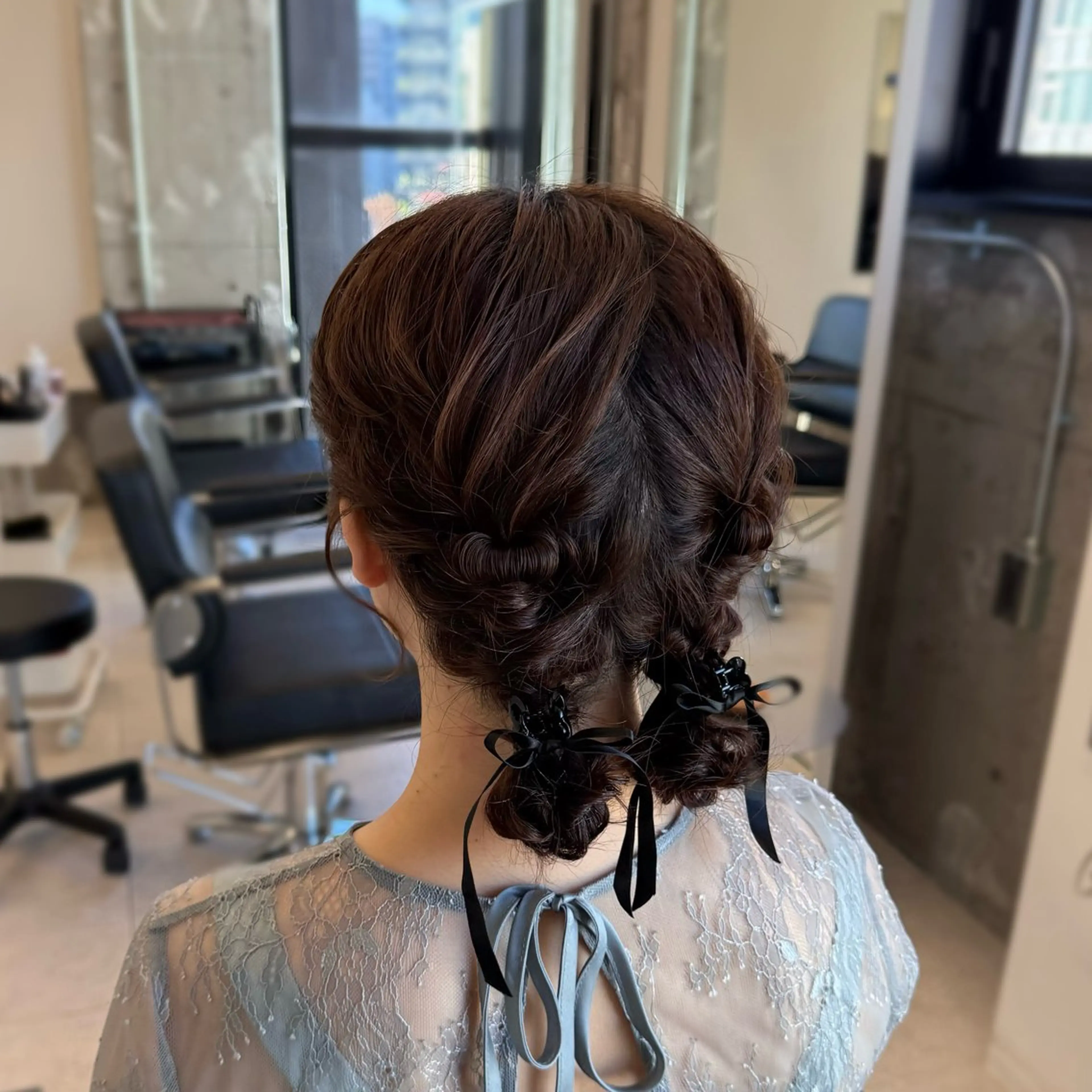 ロング カラー ヘアアレンジ カット ヘアカラー トリートメント ヘアセット 縮毛矯正+モテカラー 🎀✨MIHOのヘアスタイル