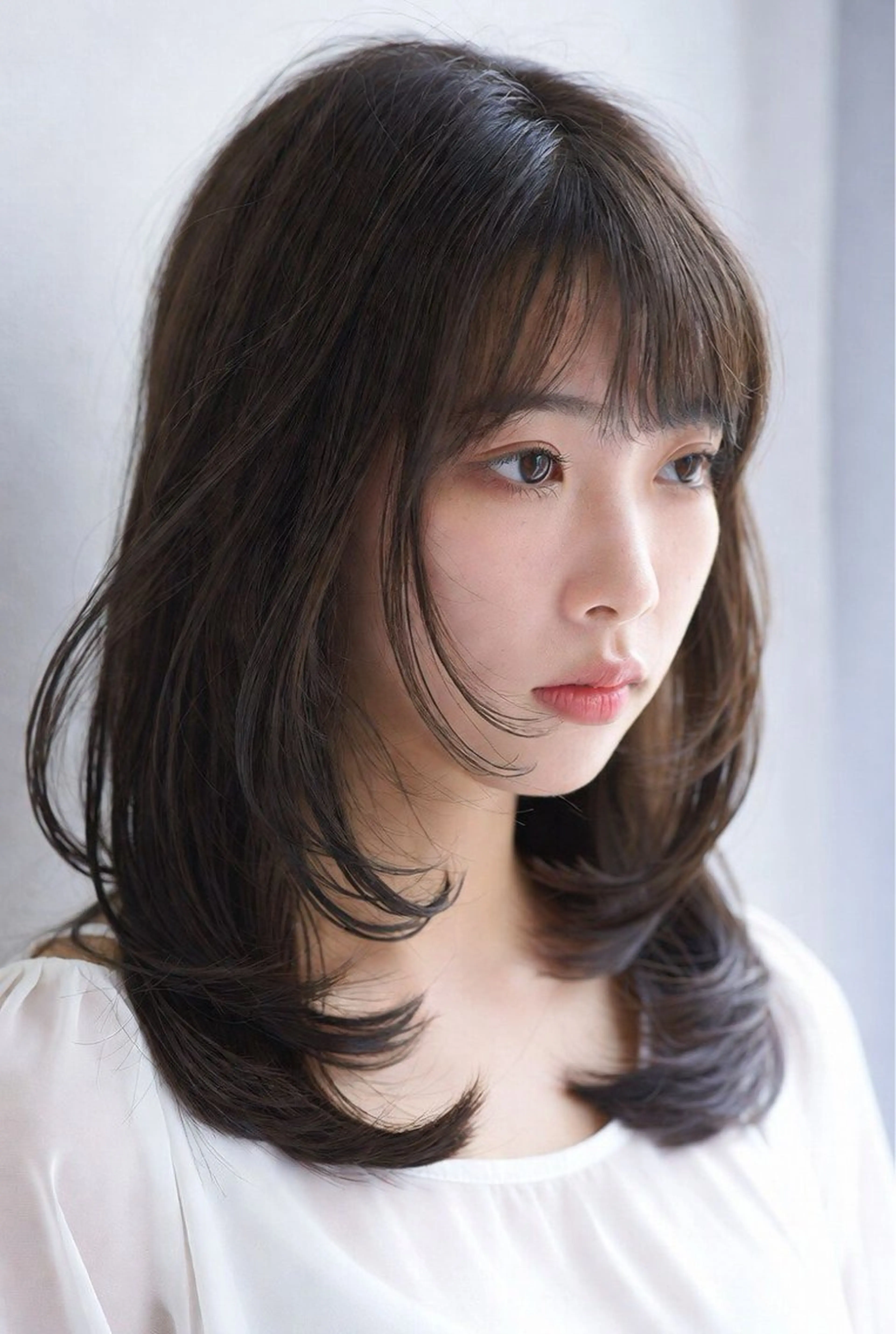 ミディアム 韓国レイヤー×ツヤ髪 /TAICHI🤍のヘアスタイル