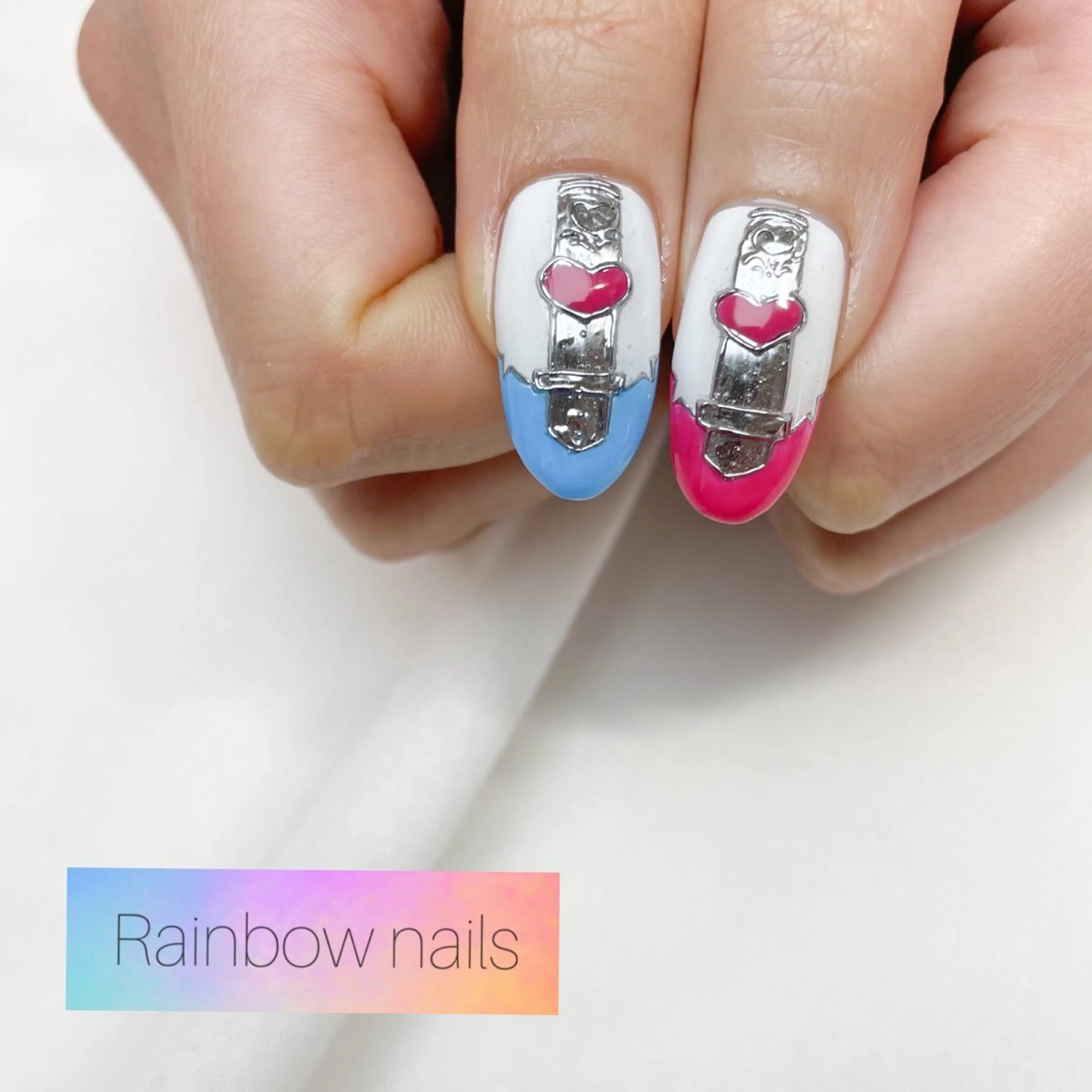ネイル Rainbow nailsくろちゃんのネイルデザイン