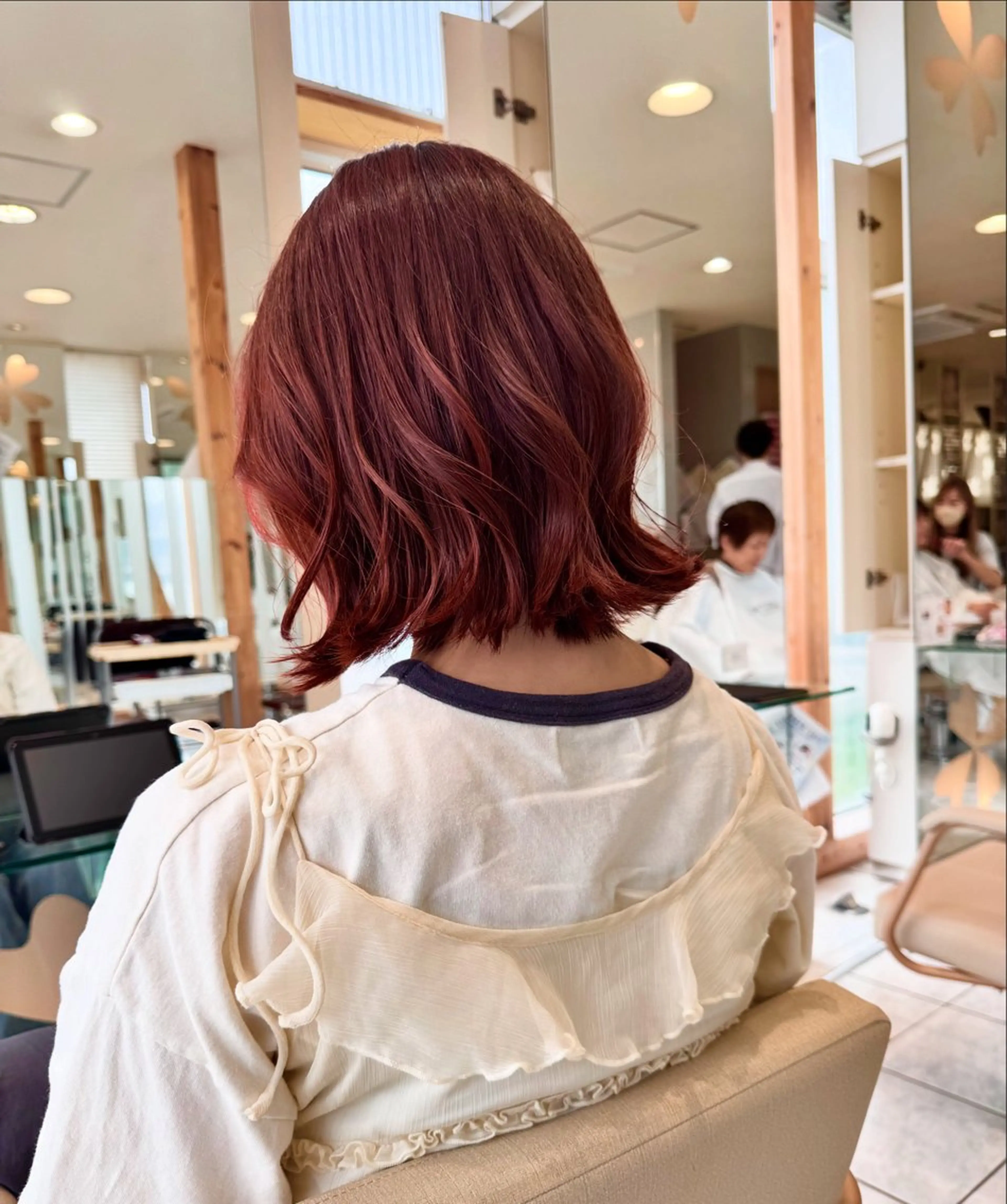 ミディアム カラー オレンジ ヘアカラー 山下竣介 ヘアカラー専門美容師のヘアスタイル