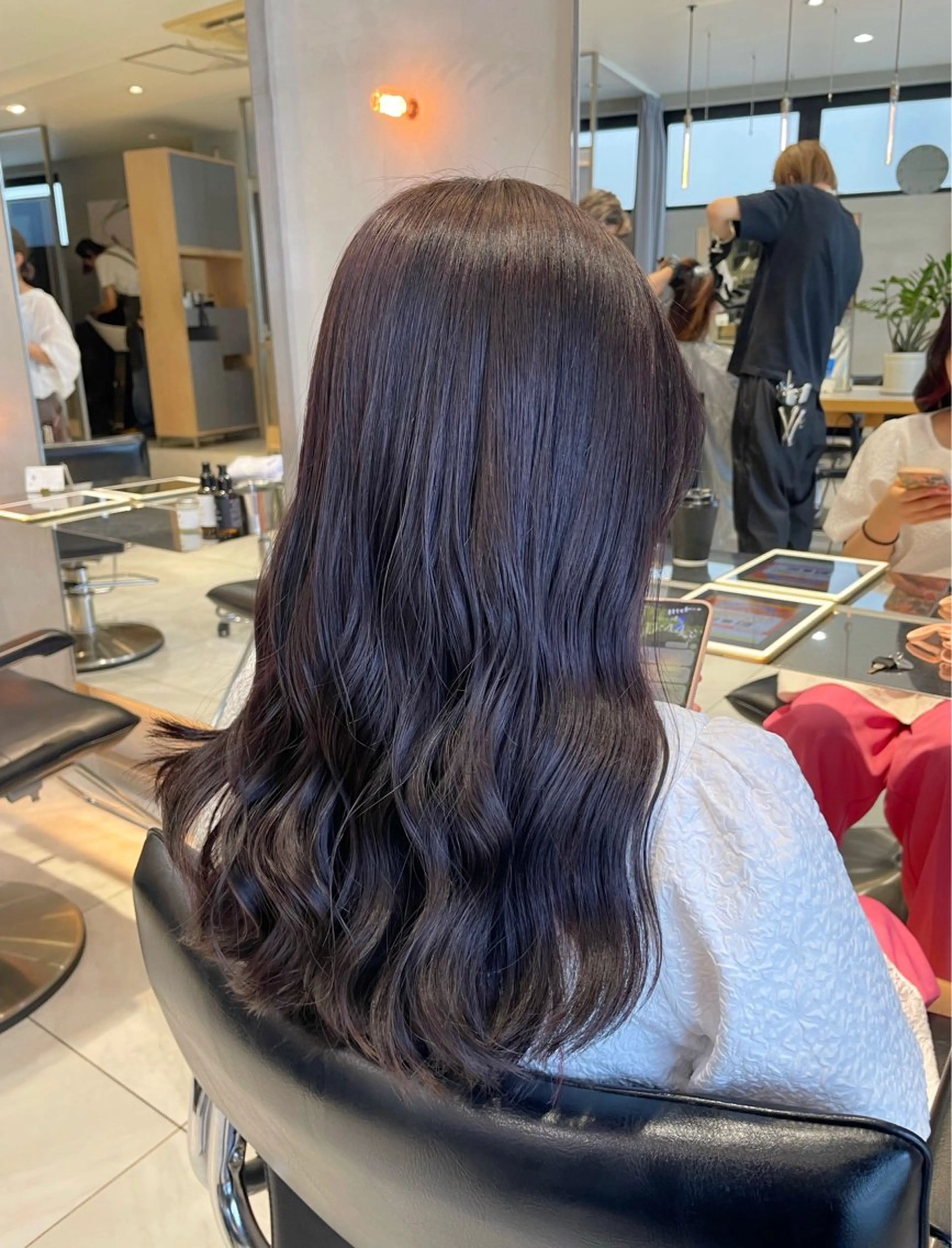 セミロング カラー ヘアアレンジ ヘアカラー トリートメント ヘッドスパ ヘアセット 艶髪/レイヤーカット 🐣misakiのヘアスタイル