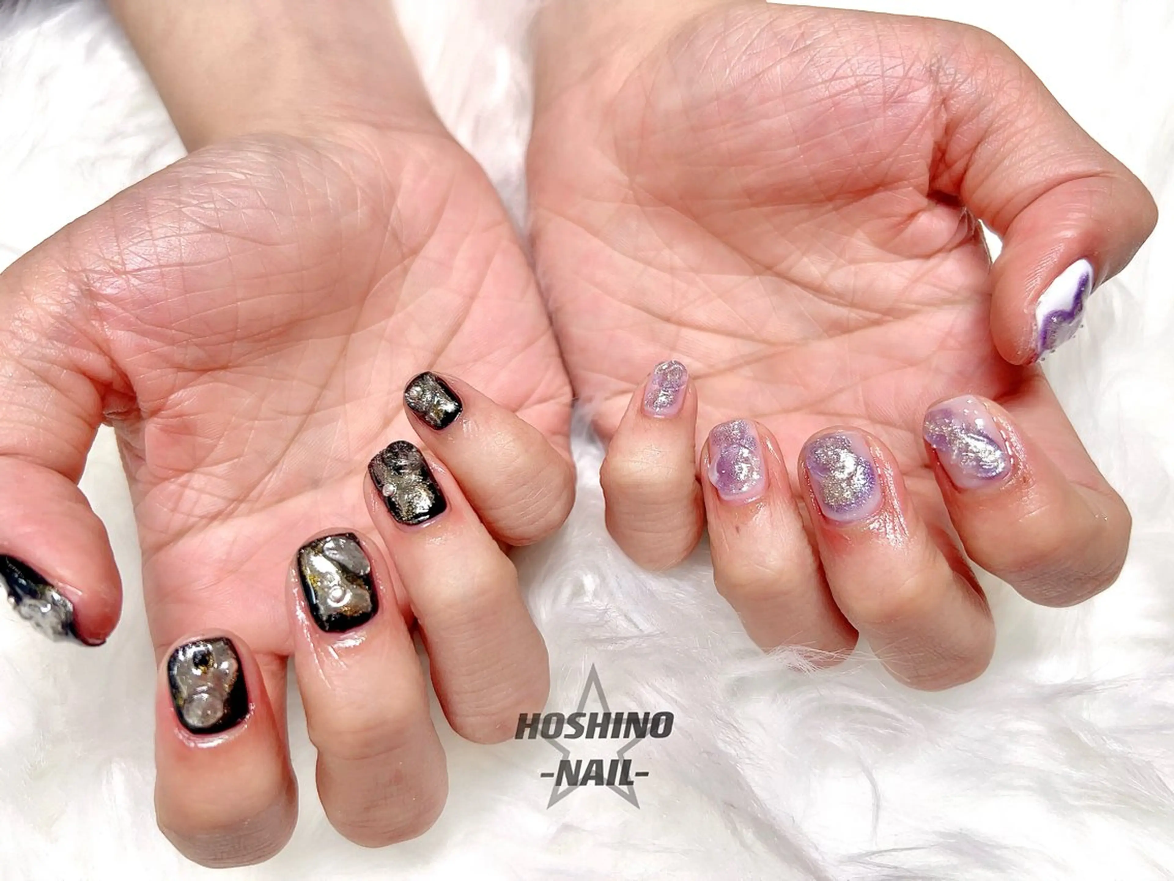 ネイル 長さ出し フットネイル ジェルネイル 韓国ネイル マグネットネイル ハンドネイル ★HOSHINO NAIL★新宿店のネイルデザイン