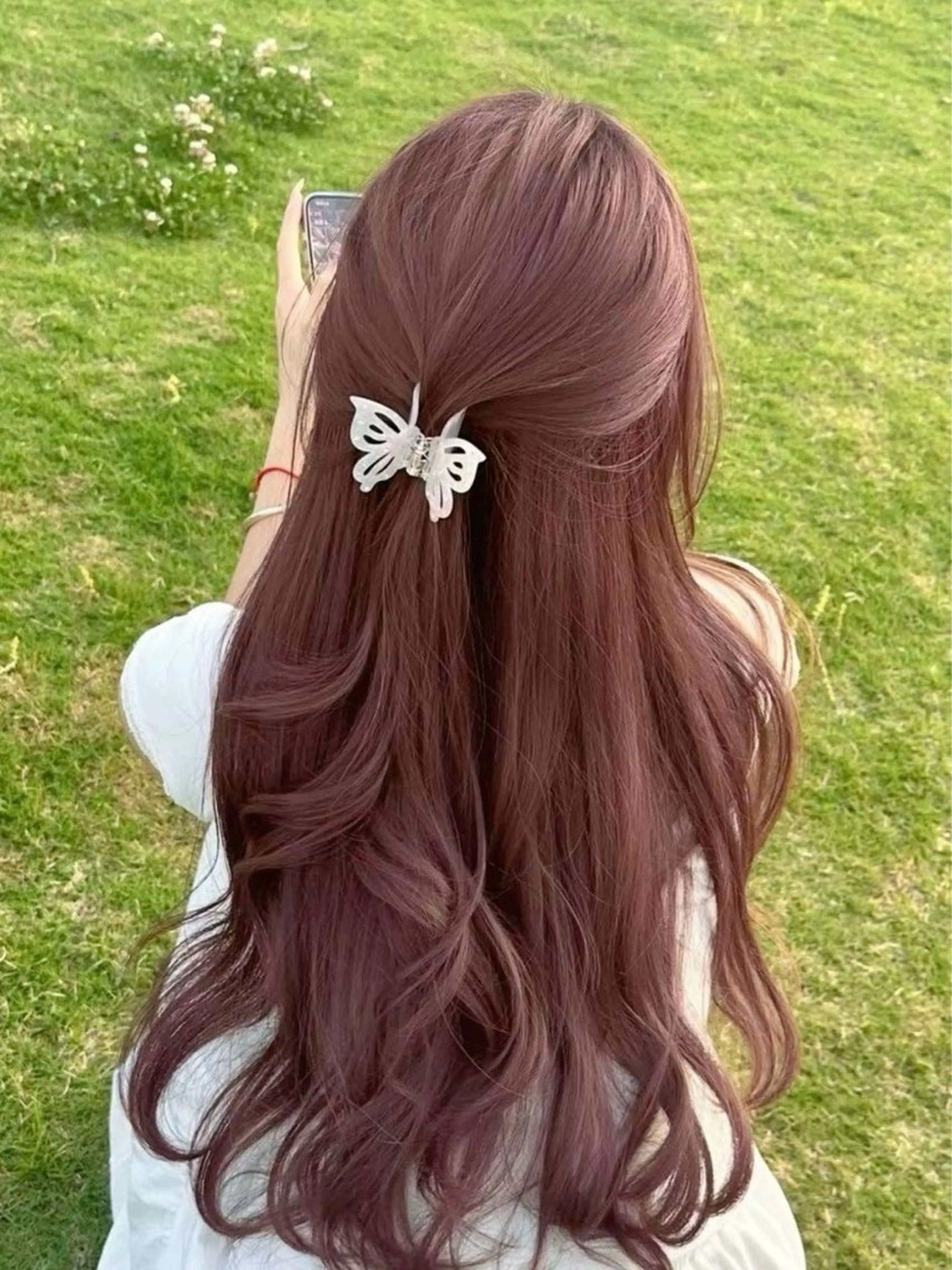 ロング カラー トレンド暖色ヘア🍒 miu🍒のヘアスタイル