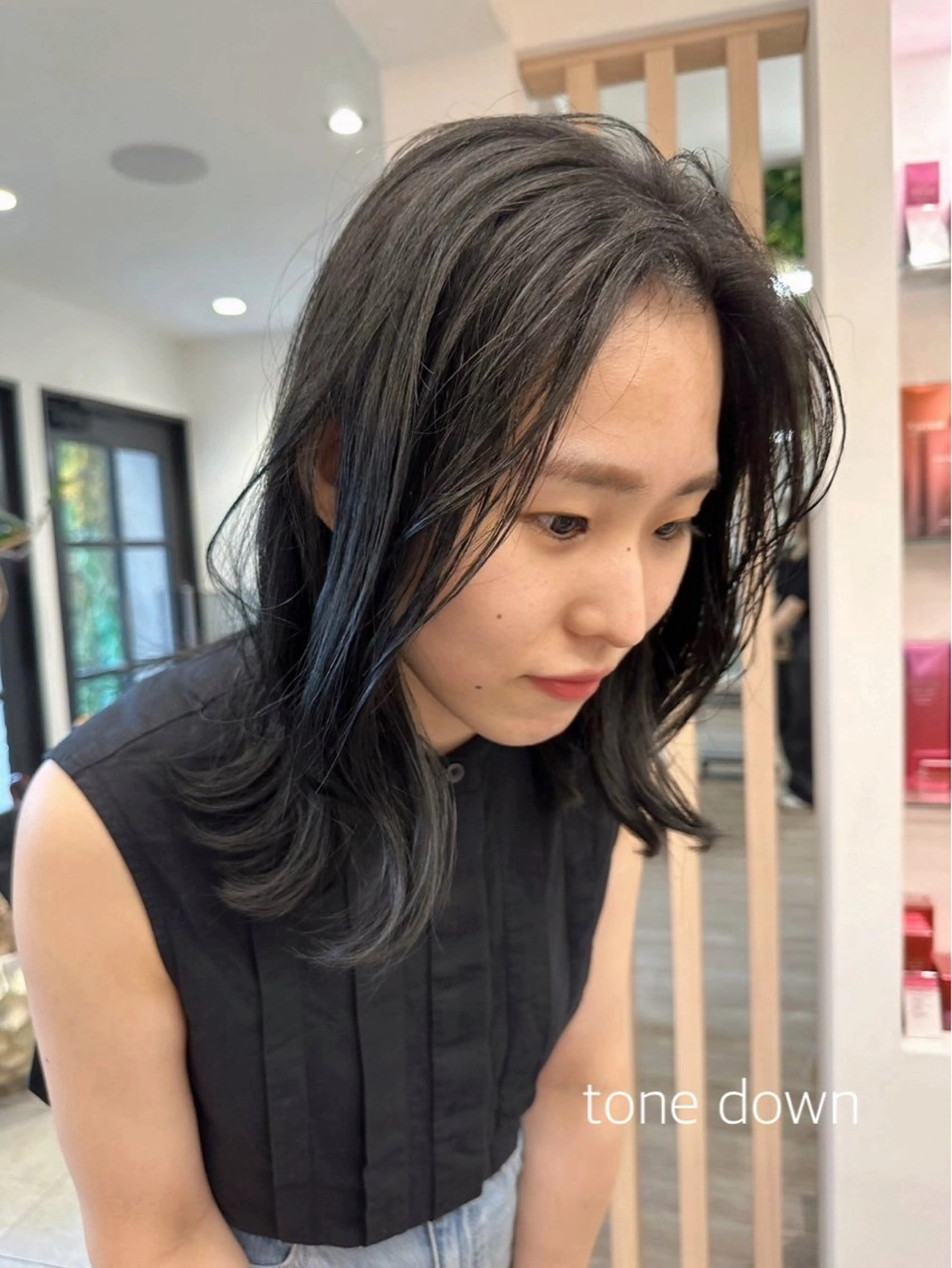 ミディアム ヘアカラー 🍒透明感カラー mutsuki🍒のヘアスタイル
