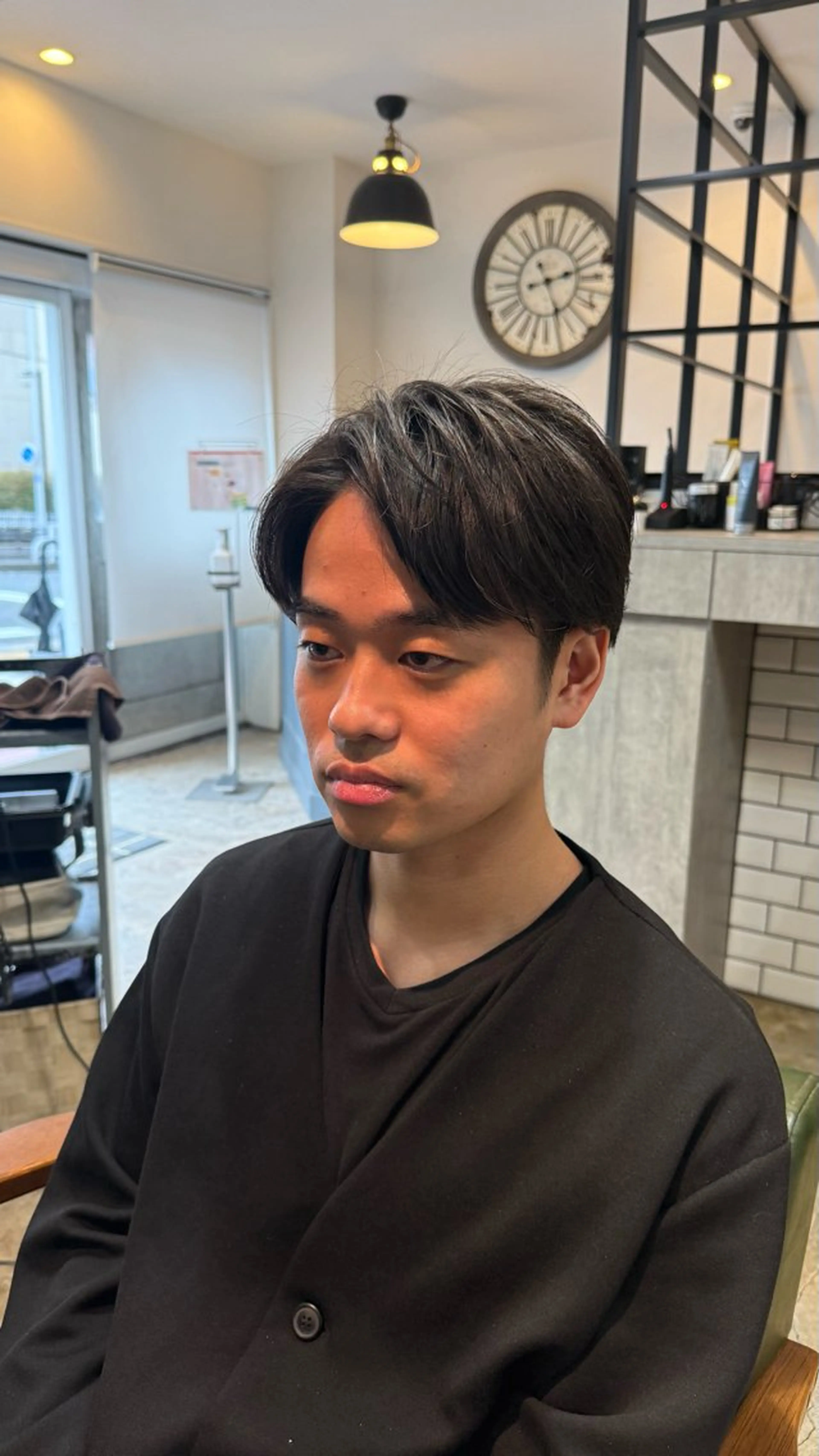 ショート メンズ センターパート メンズパーマ MEN'S SALON SOLEIL by alfRed所属・SOLEIL 白井 ／メンズ専門のヘアスタイル