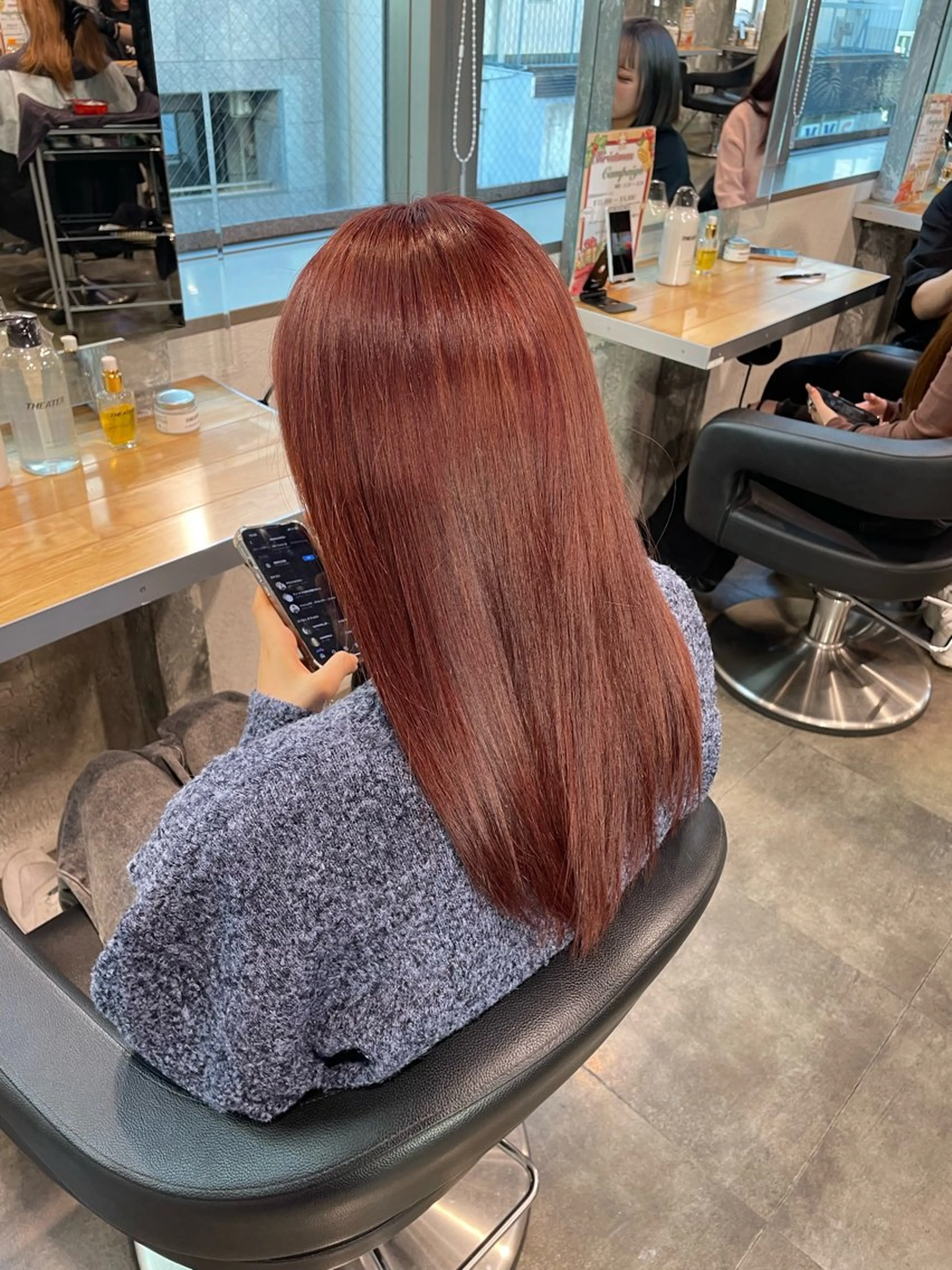 セミロング カラー ヘアカラー ハイトーン 横浜💞ミオのヘアスタイル