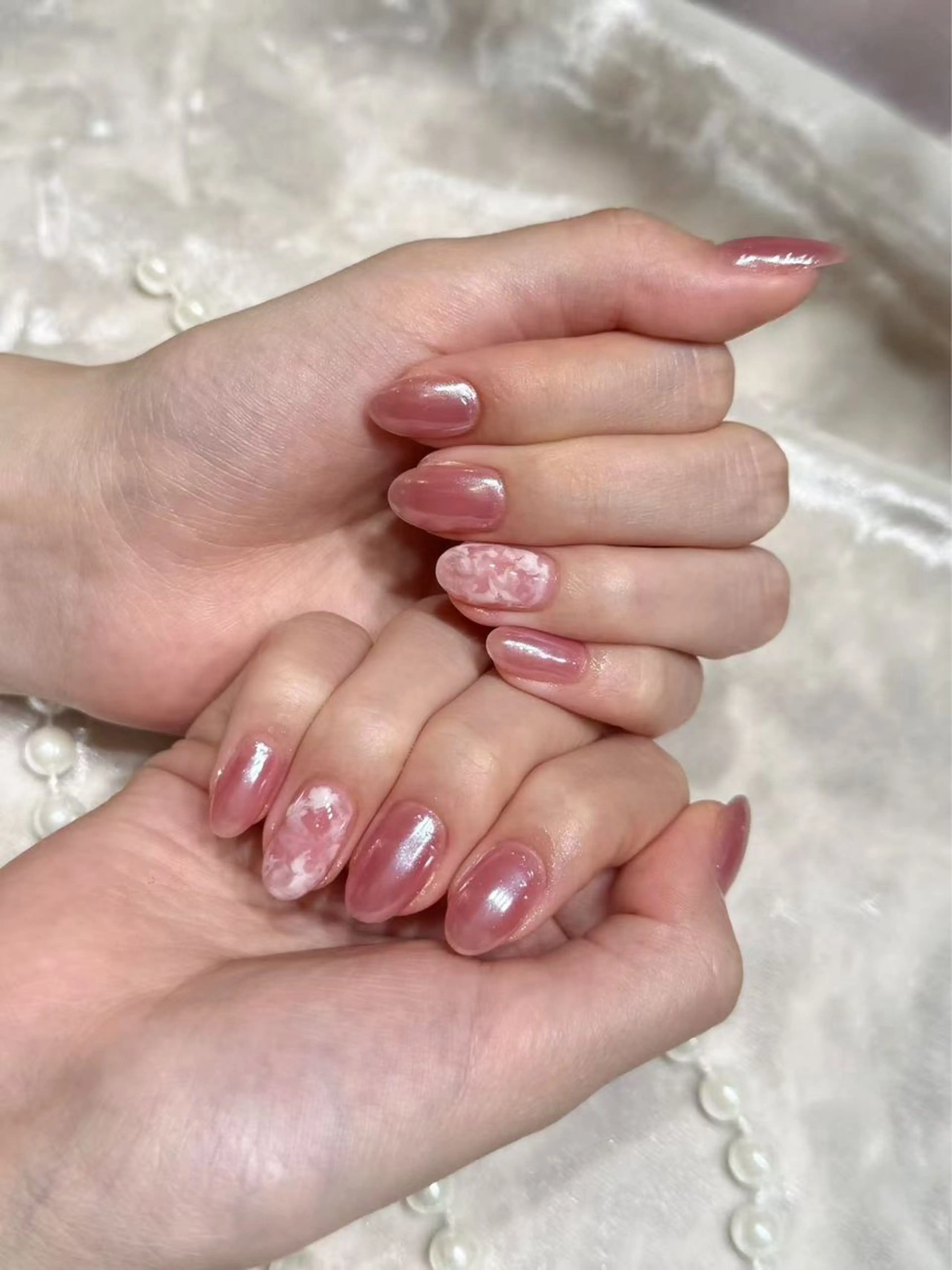 ネイル アートネイル フットネイル ジェルネイル ハート マグネットネイル Babarla　Nail　Salon所属・babarla Nailのネイルデザイン