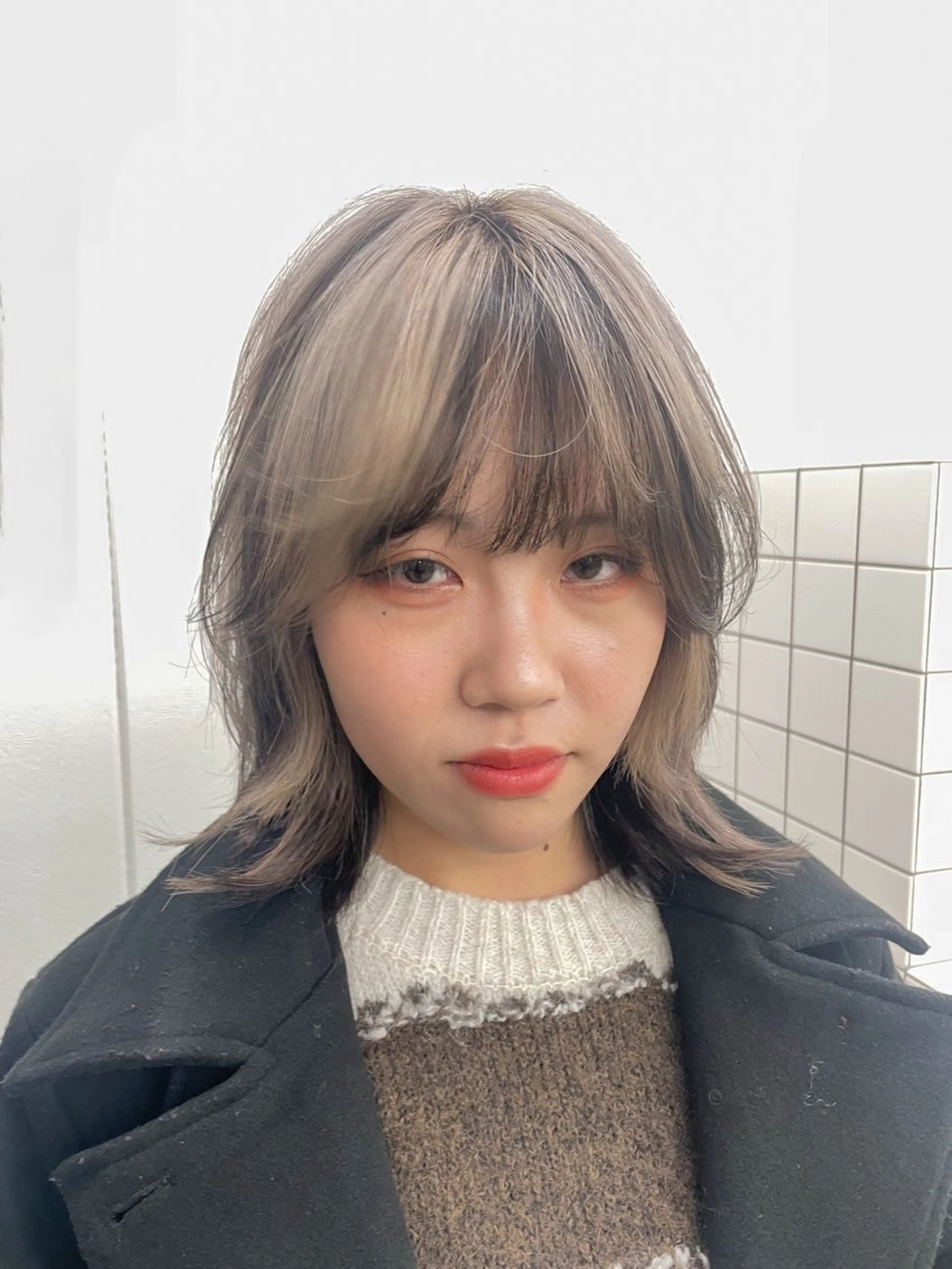 ミディアム カラー カット ヘアカラー トリートメント 関 京磨のヘアスタイル