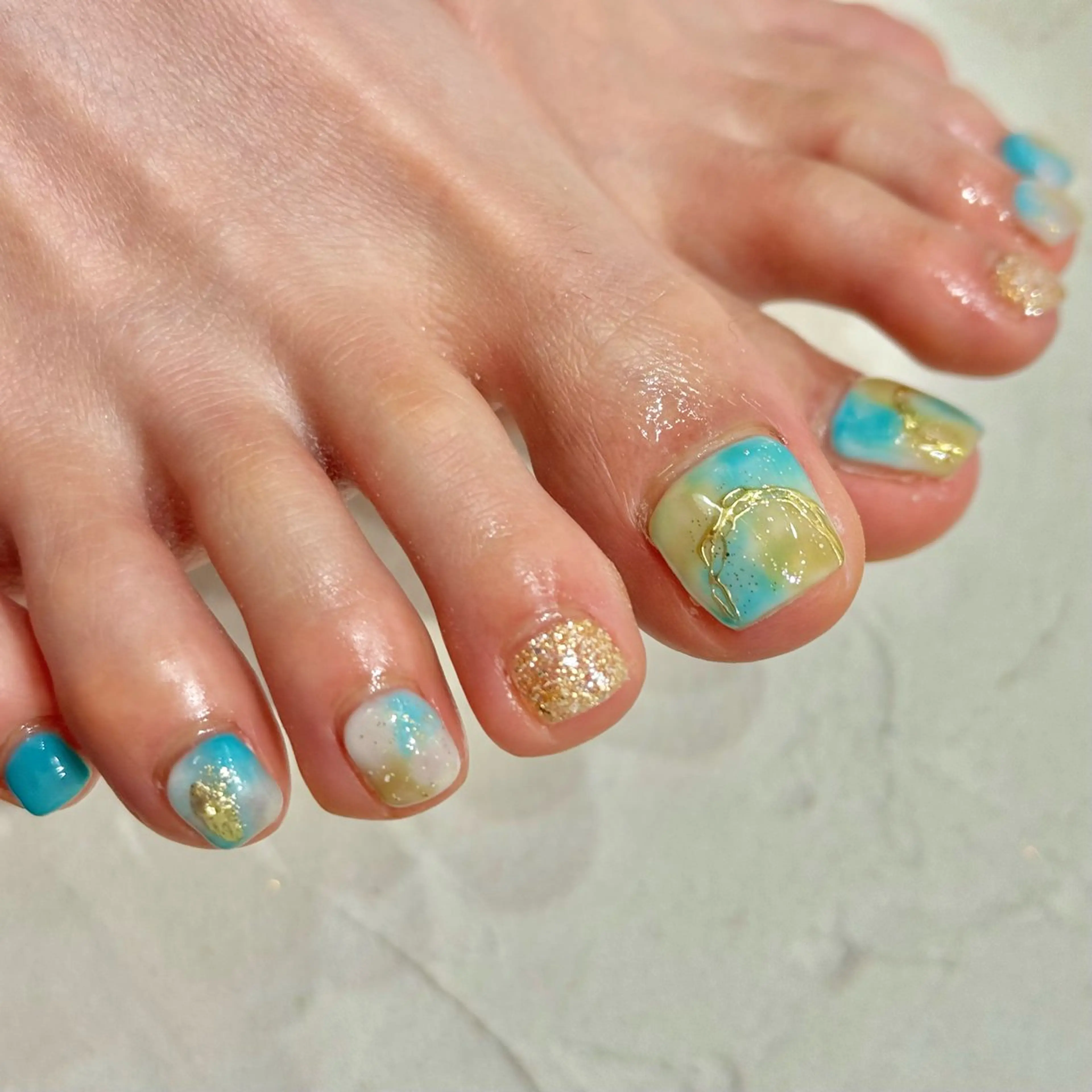 ⭐️フット⭐️【オフあり🙆🏻‍♀️】定額デザイン【センター南/パラジェル変更可】の写真