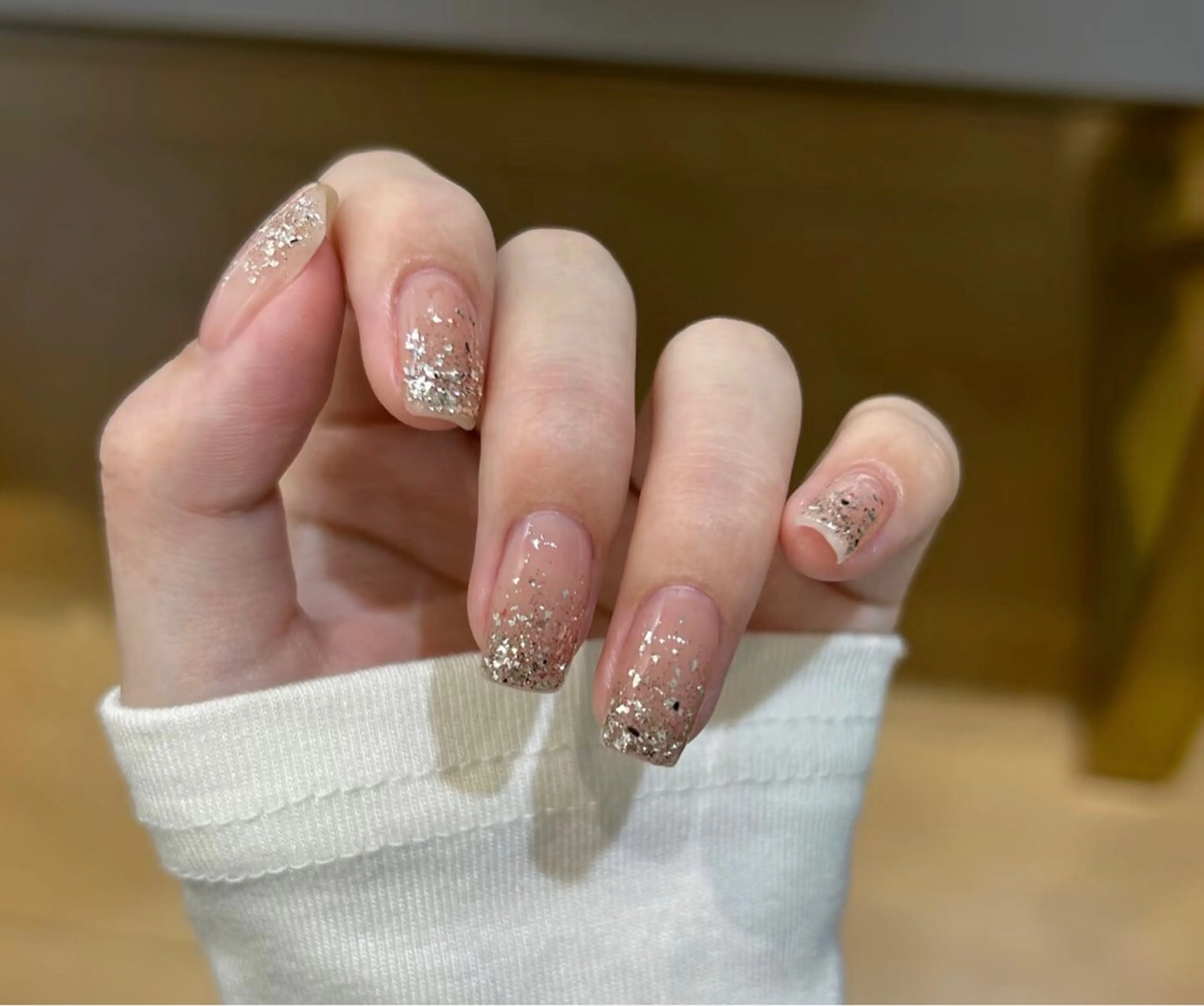 ネイル チークネイル 長さ出し フラッシュネイル フットネイル フレンチネイル Niko nail中野北口店のネイルデザイン